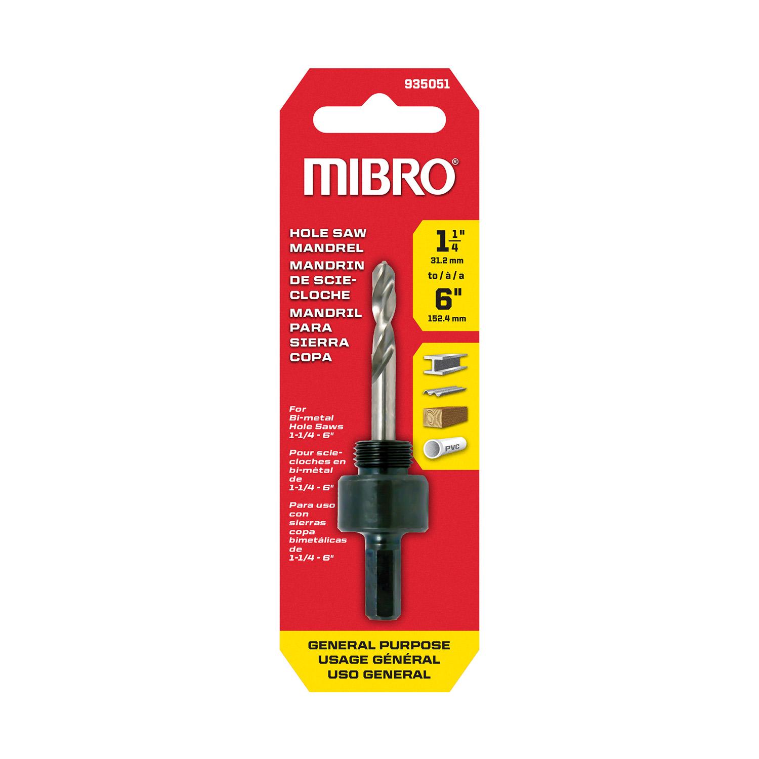 Mandrin de scie-cloche robuste 3/8 po