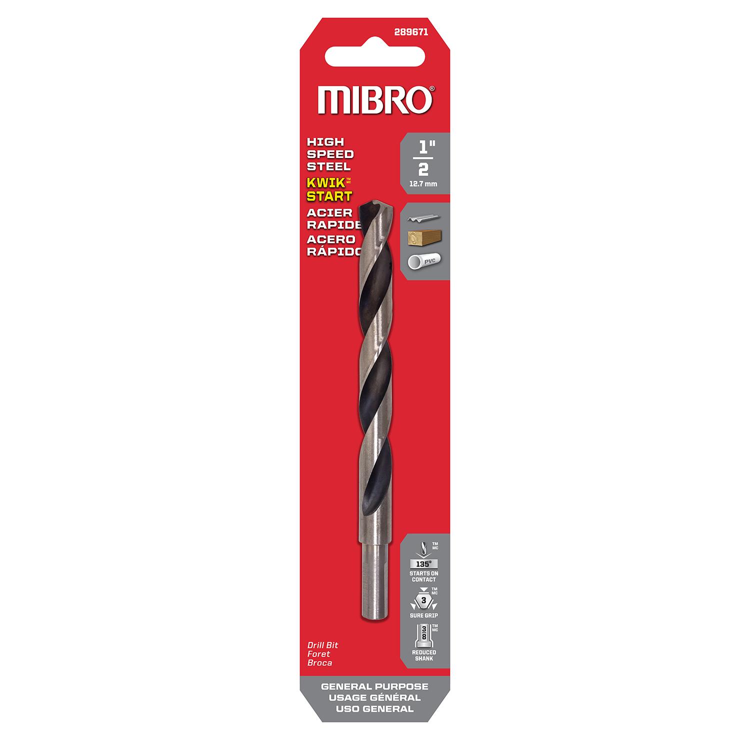 1/2" High Speed Steel Split Point Drill Bit