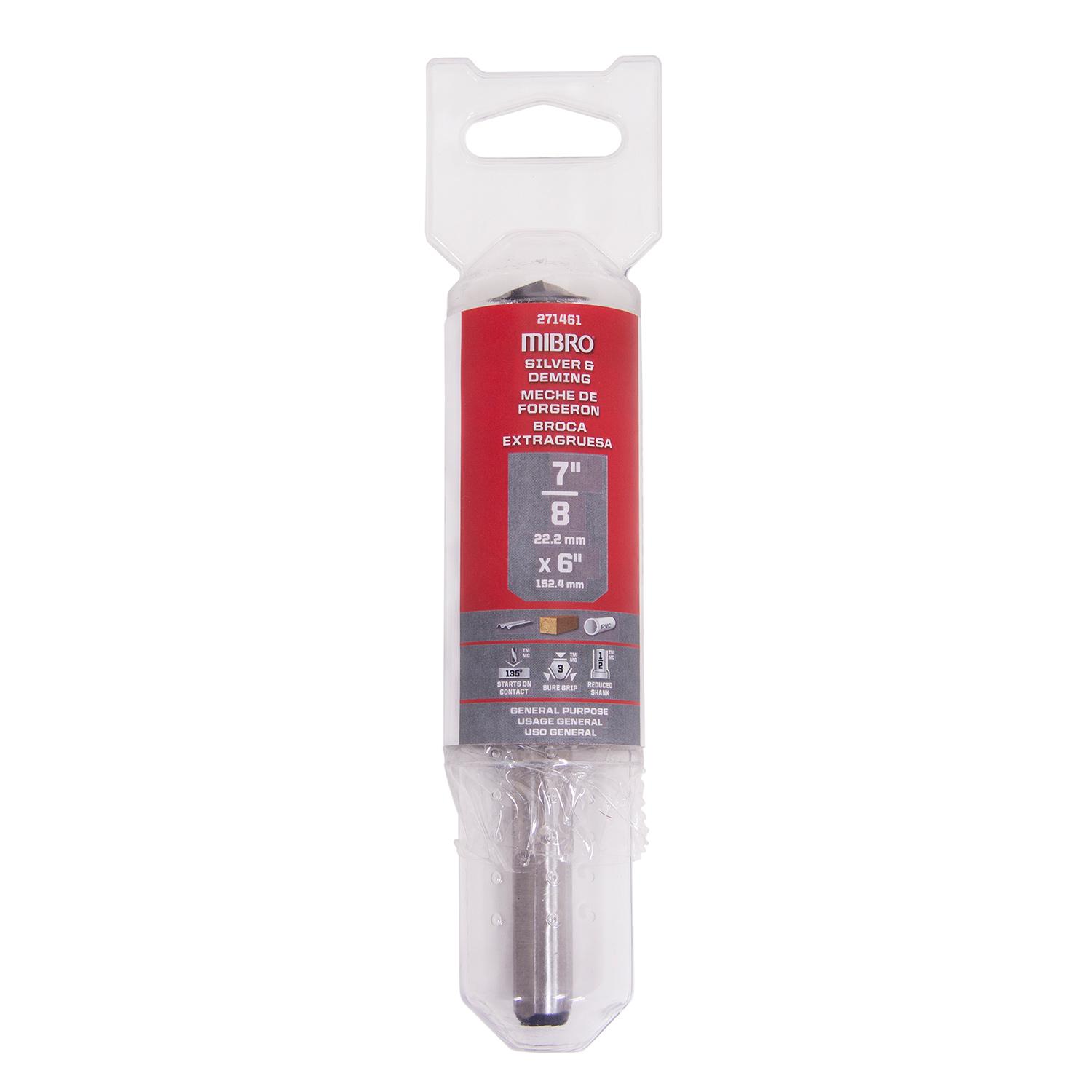 7/8" x 6" Silver And Deming Drill Bit