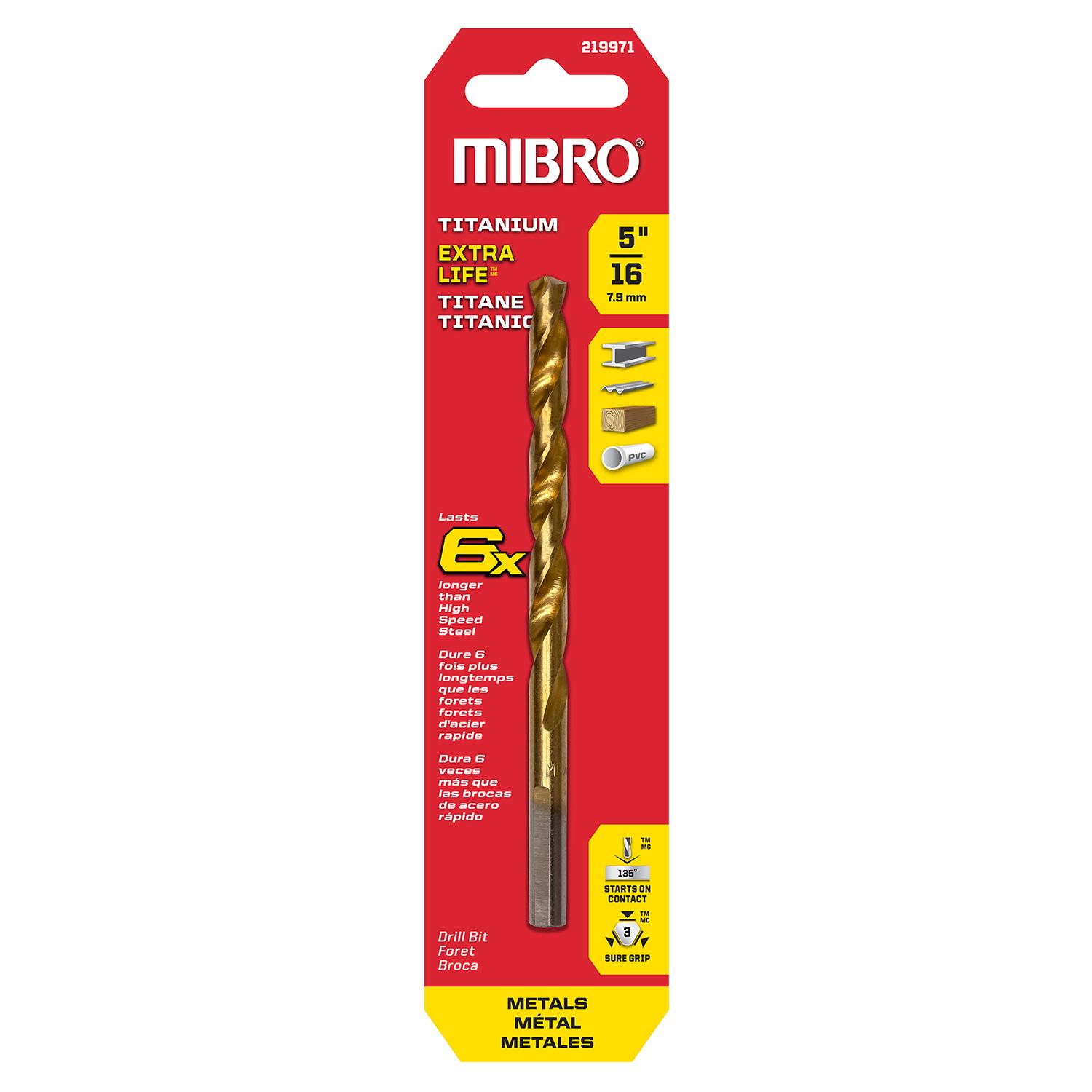 5/16" Titanium Coated Split Point Drill Bit