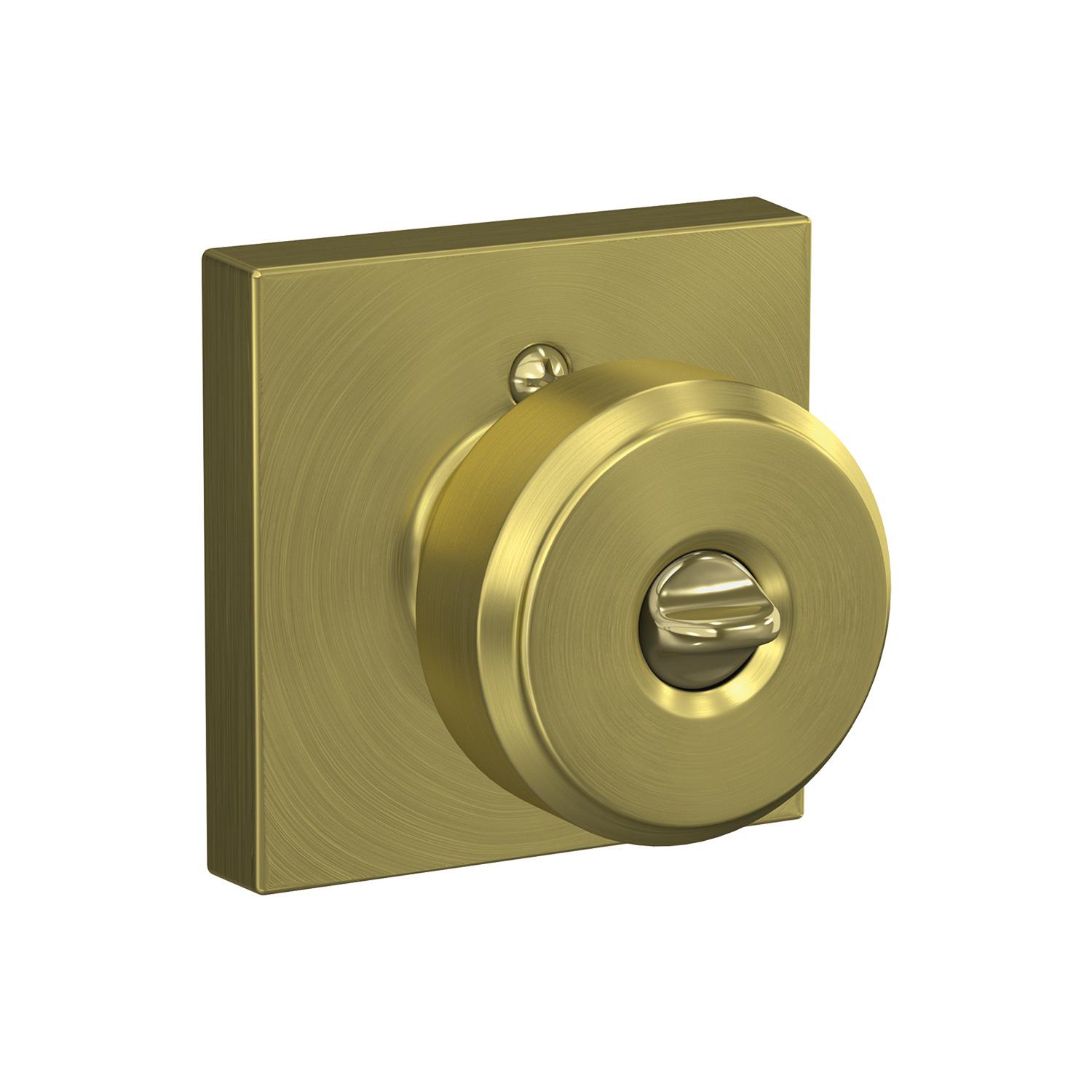 Bowery Knob With Collins Entry Satin Brass