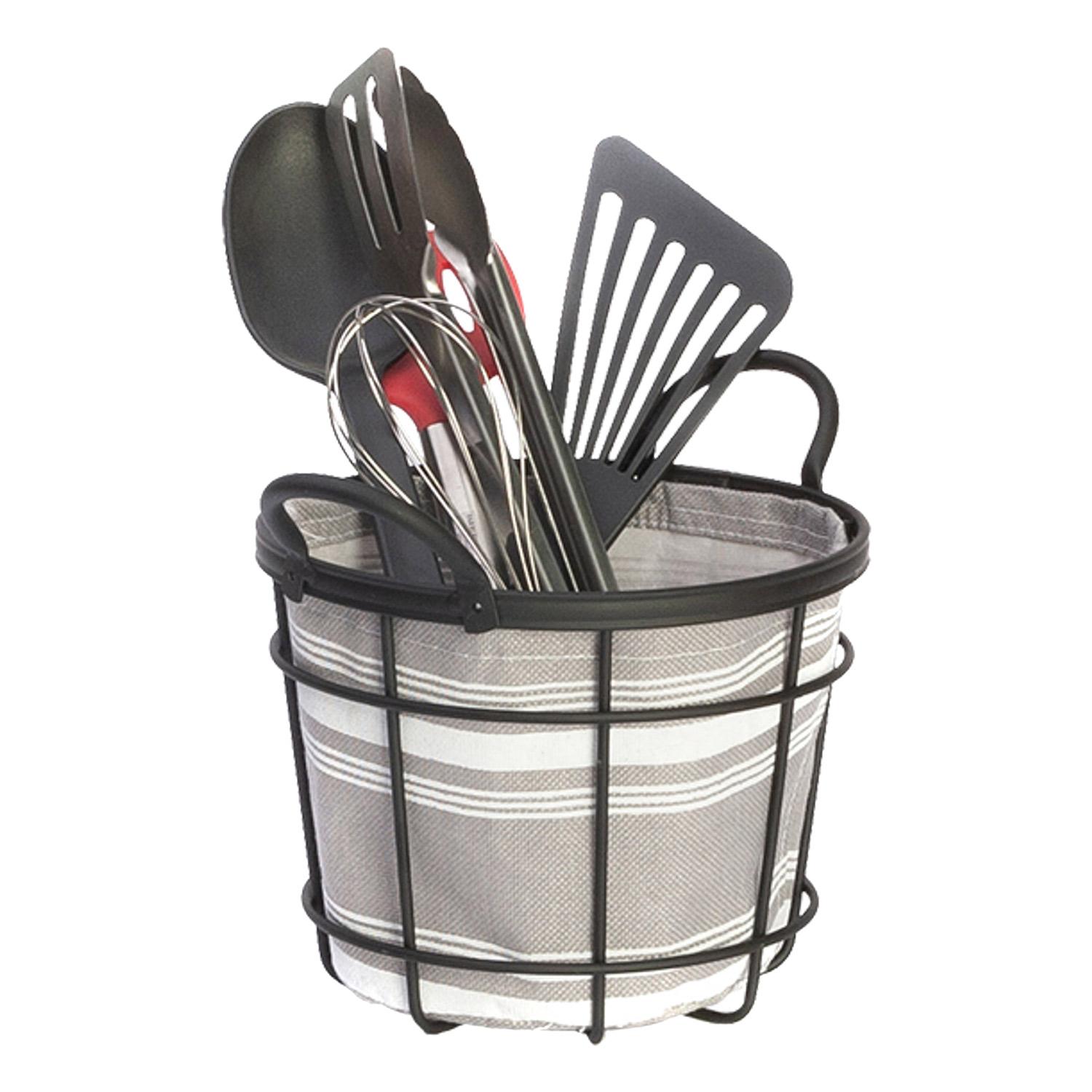 8" Linear Modern Farmhouse Basket Planter