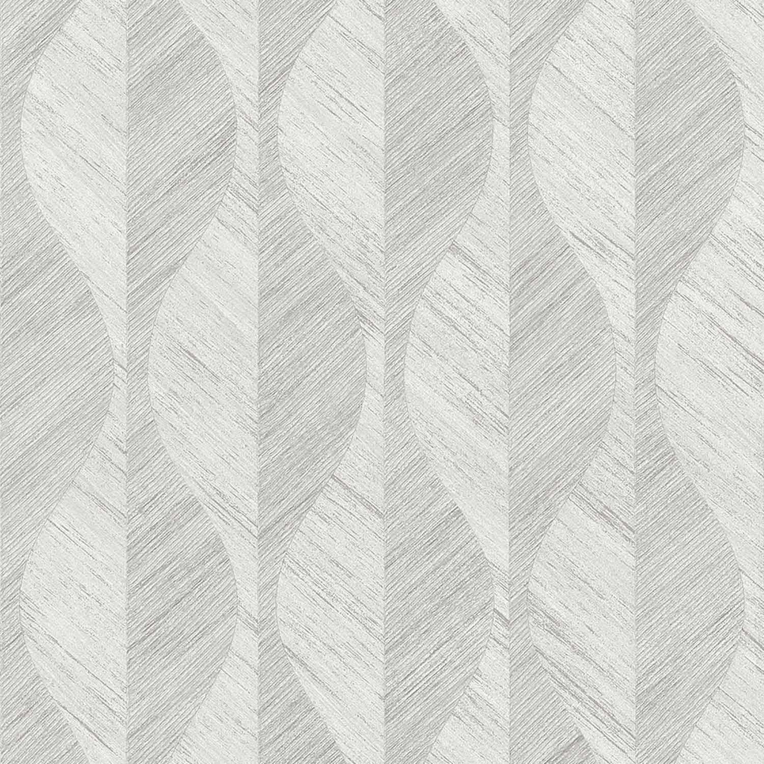 Papier peint à feuilles gris pâle et foncé