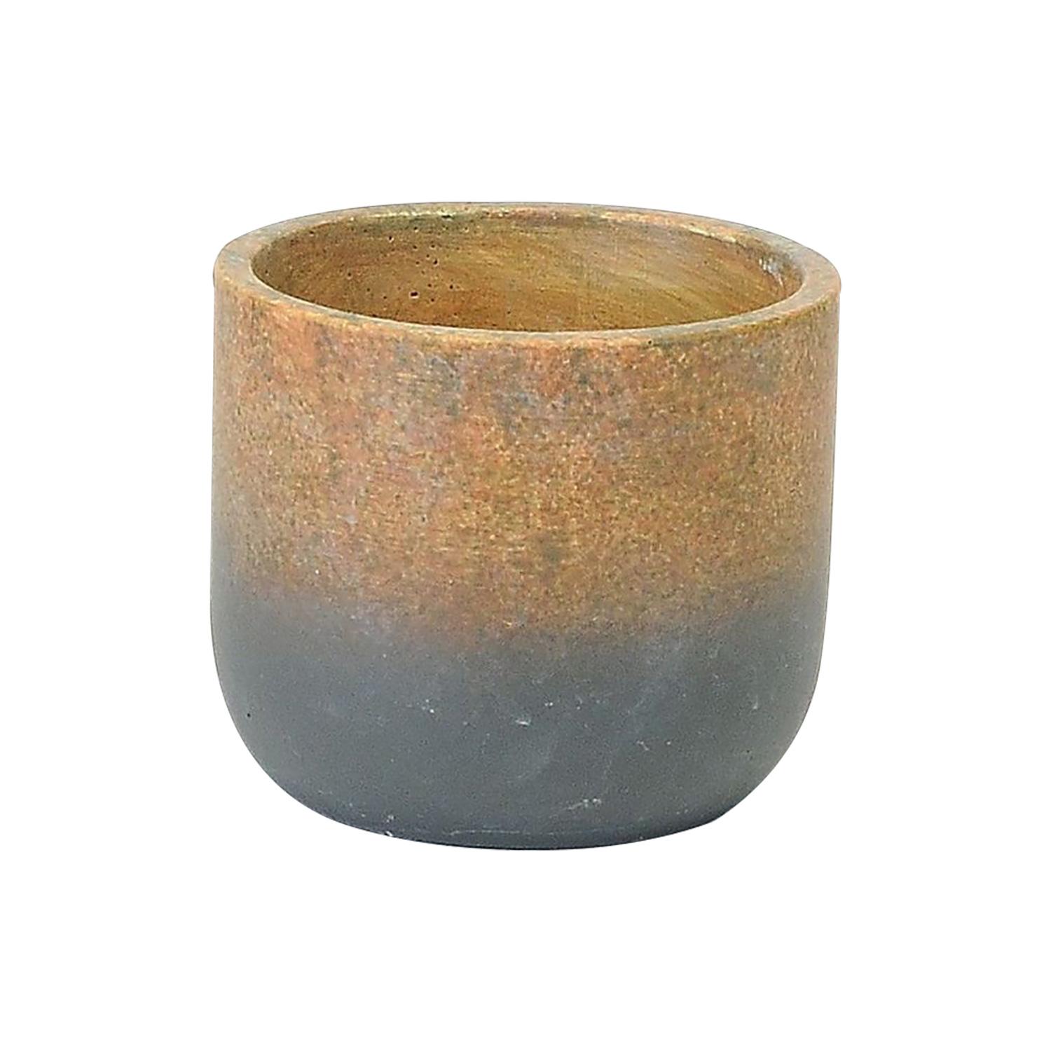 Pot noir et beige décoloré 4,75 po
