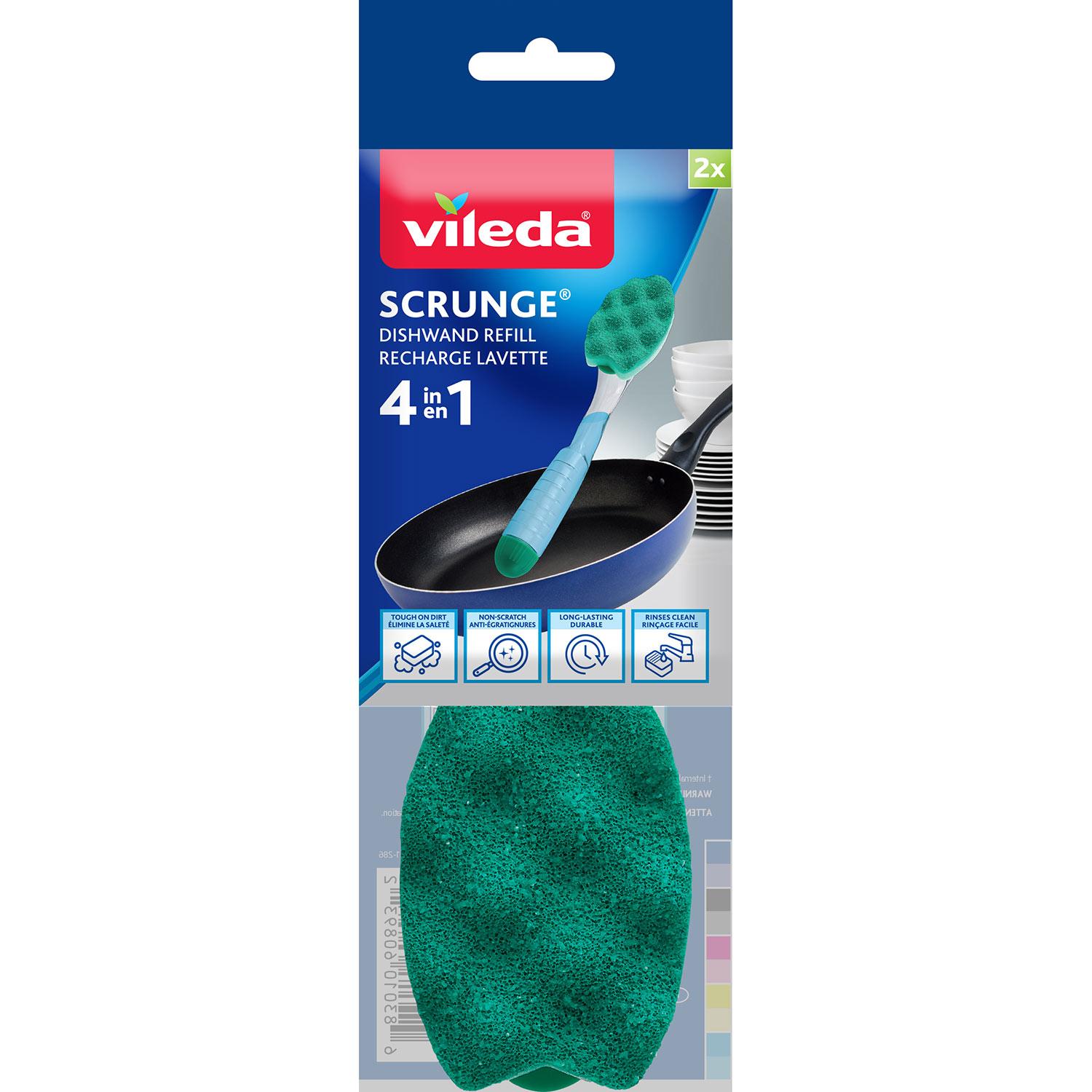 Scrunge Heavy Duty Sponge Dishwand Refill-2/Pack