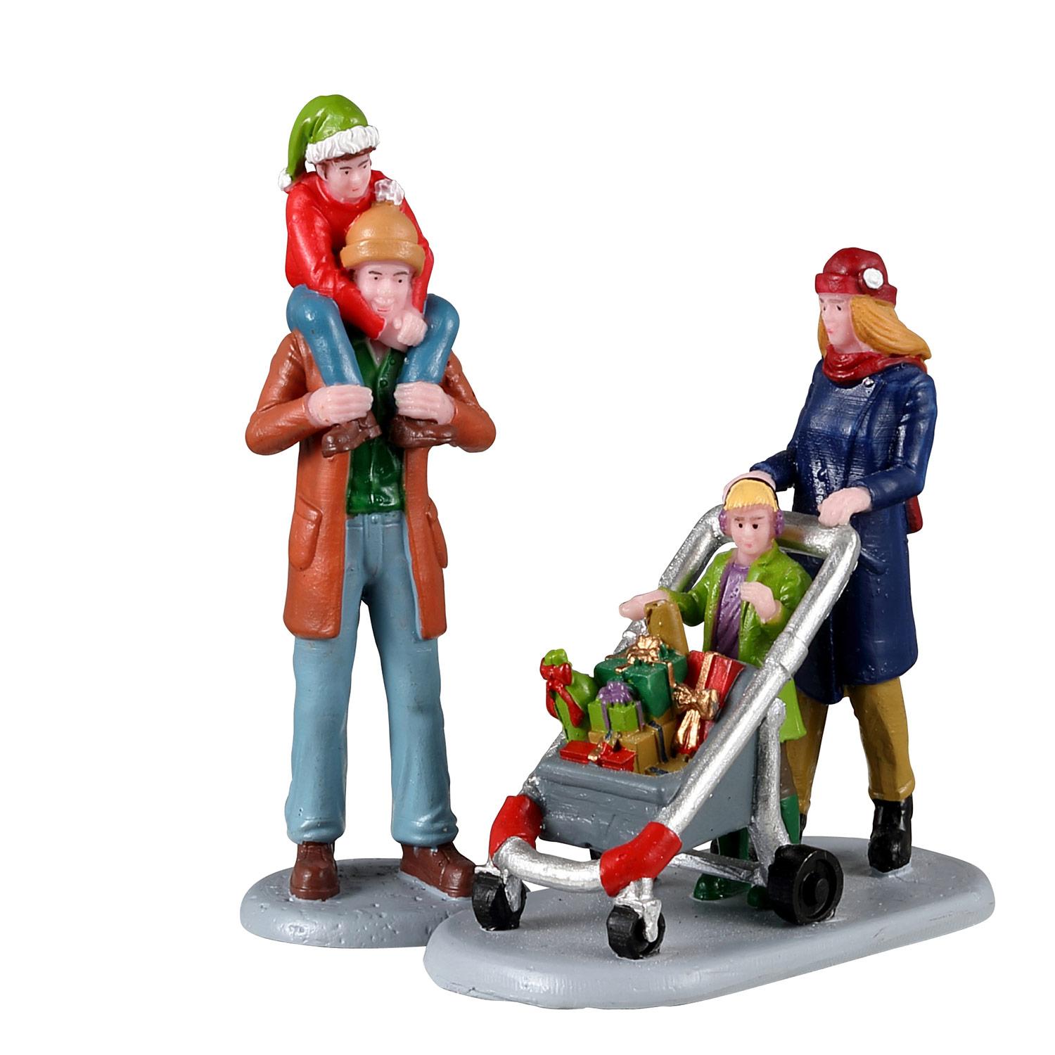 Family Shopping Spree Figurine-2/Pack