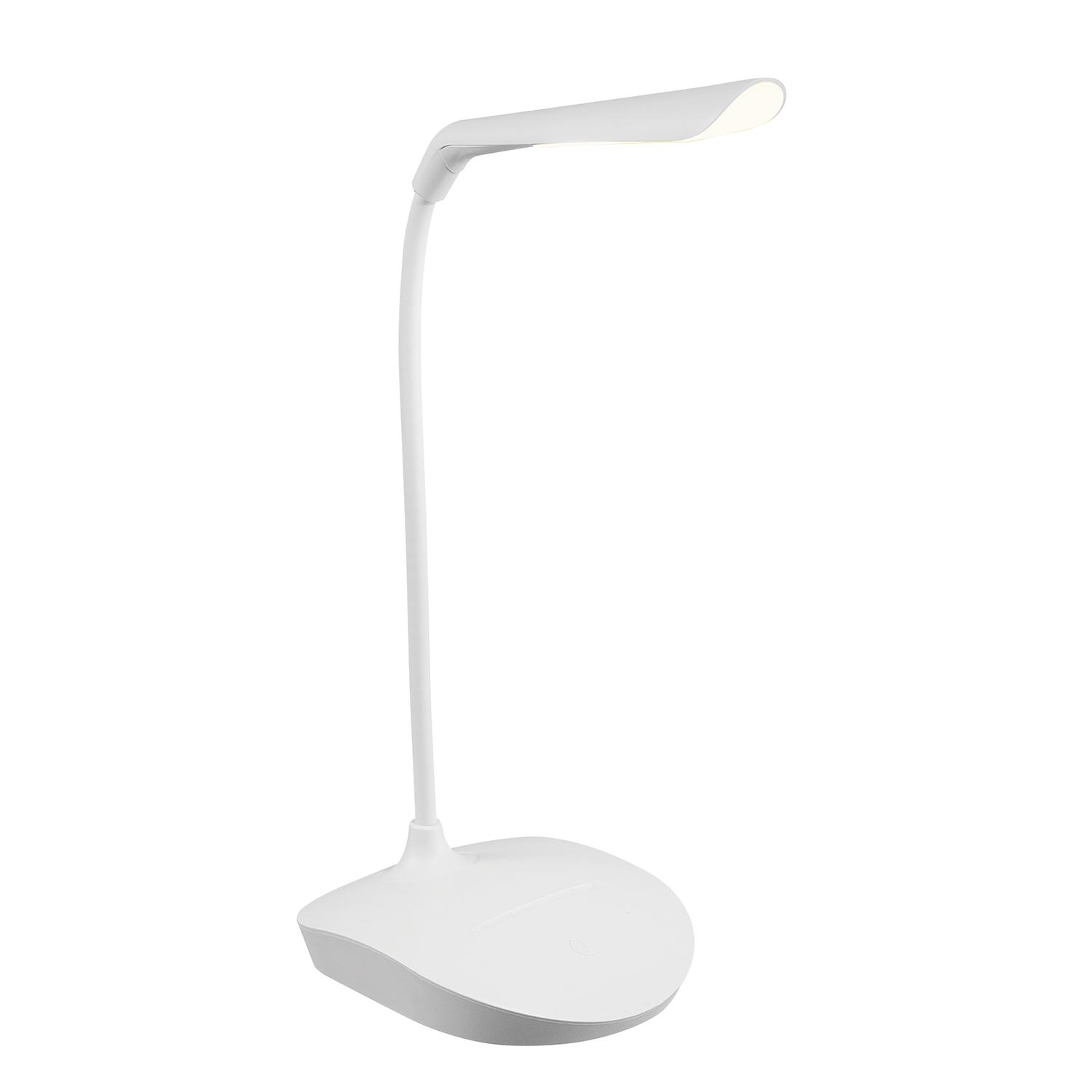Lampe de bureau tactile à DEL 12 po à col de cygne, blanc