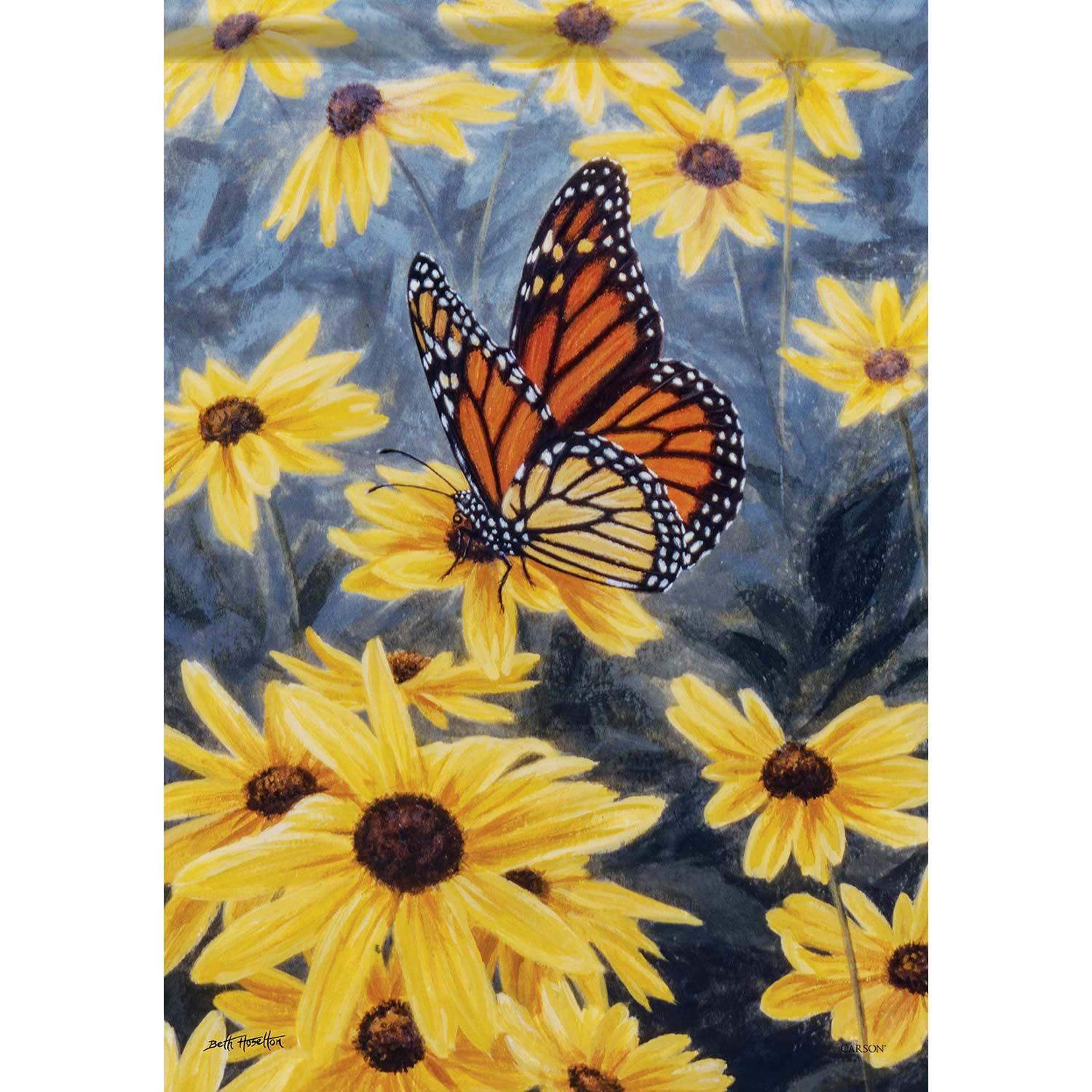 Spring Garden Flag Butterfly Morning