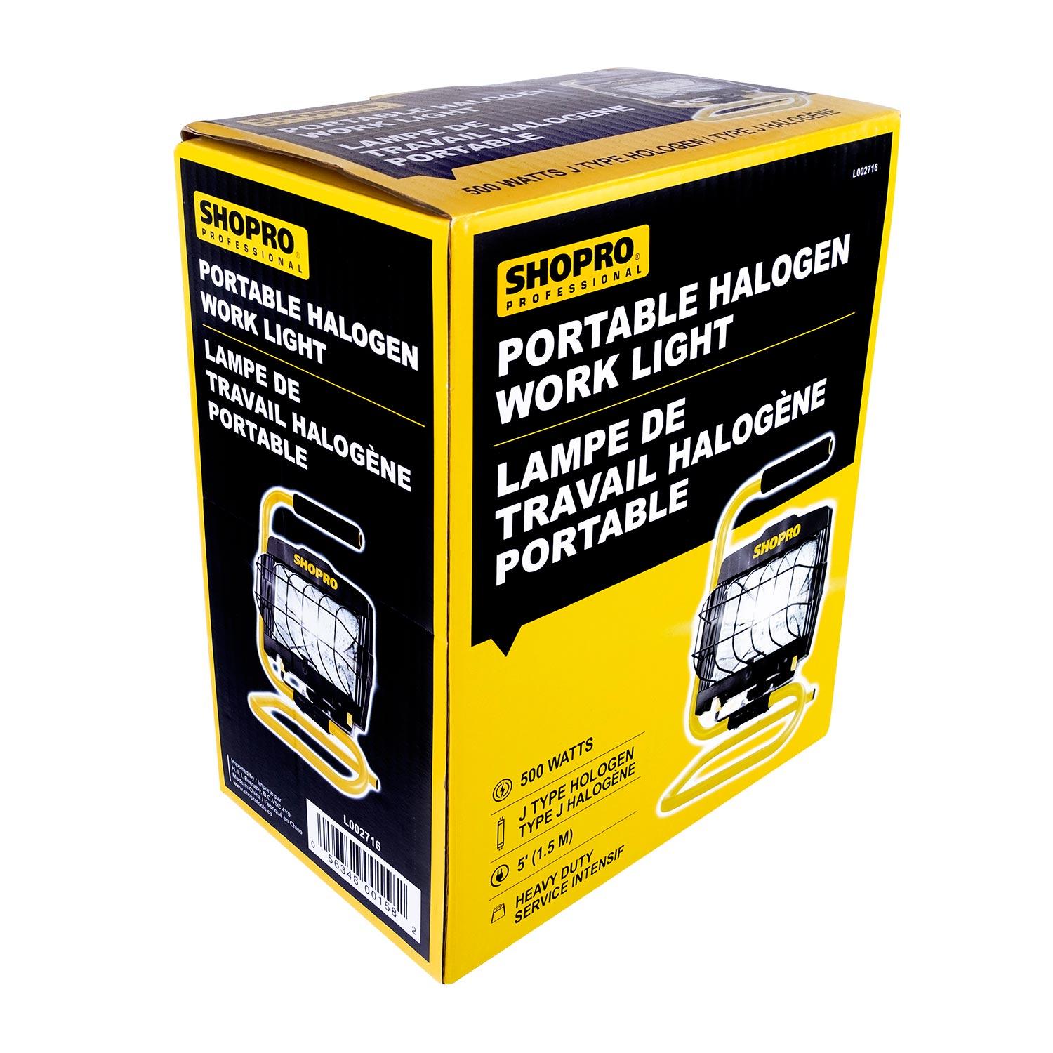 Lampe de travail portative halogène 500 W