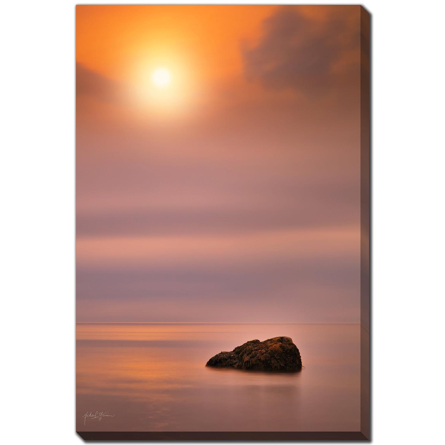22" x 28" Golden Rock Golden Sky And Sea 2