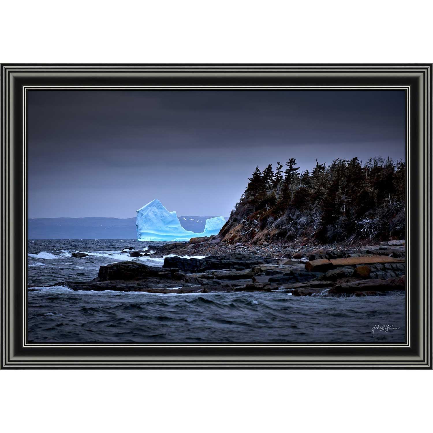 24" x 36" Shoreline Blue Iceberg Windy Ocean