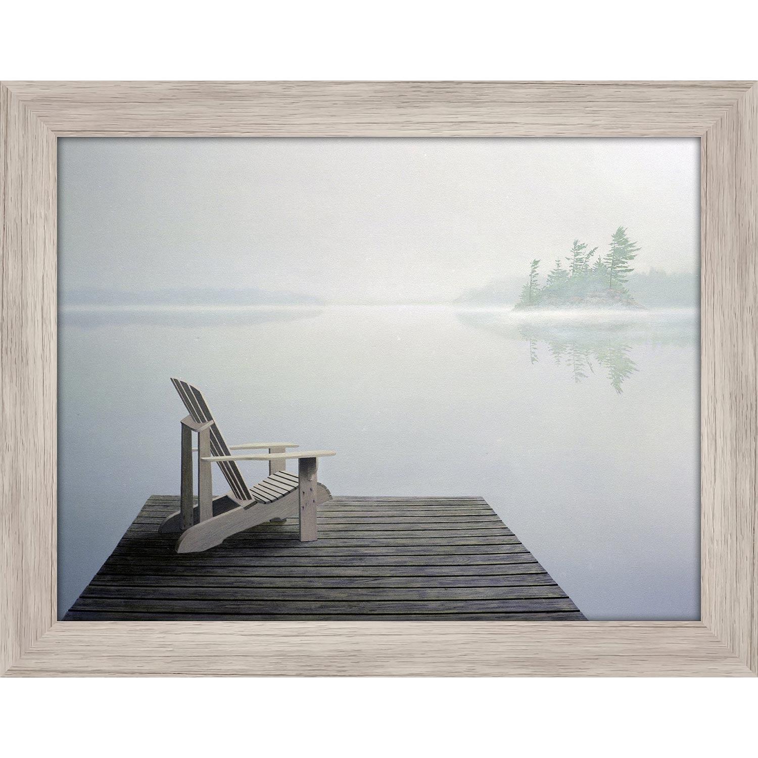 18" x 24" Island In The Mist By John Kaltenhauser