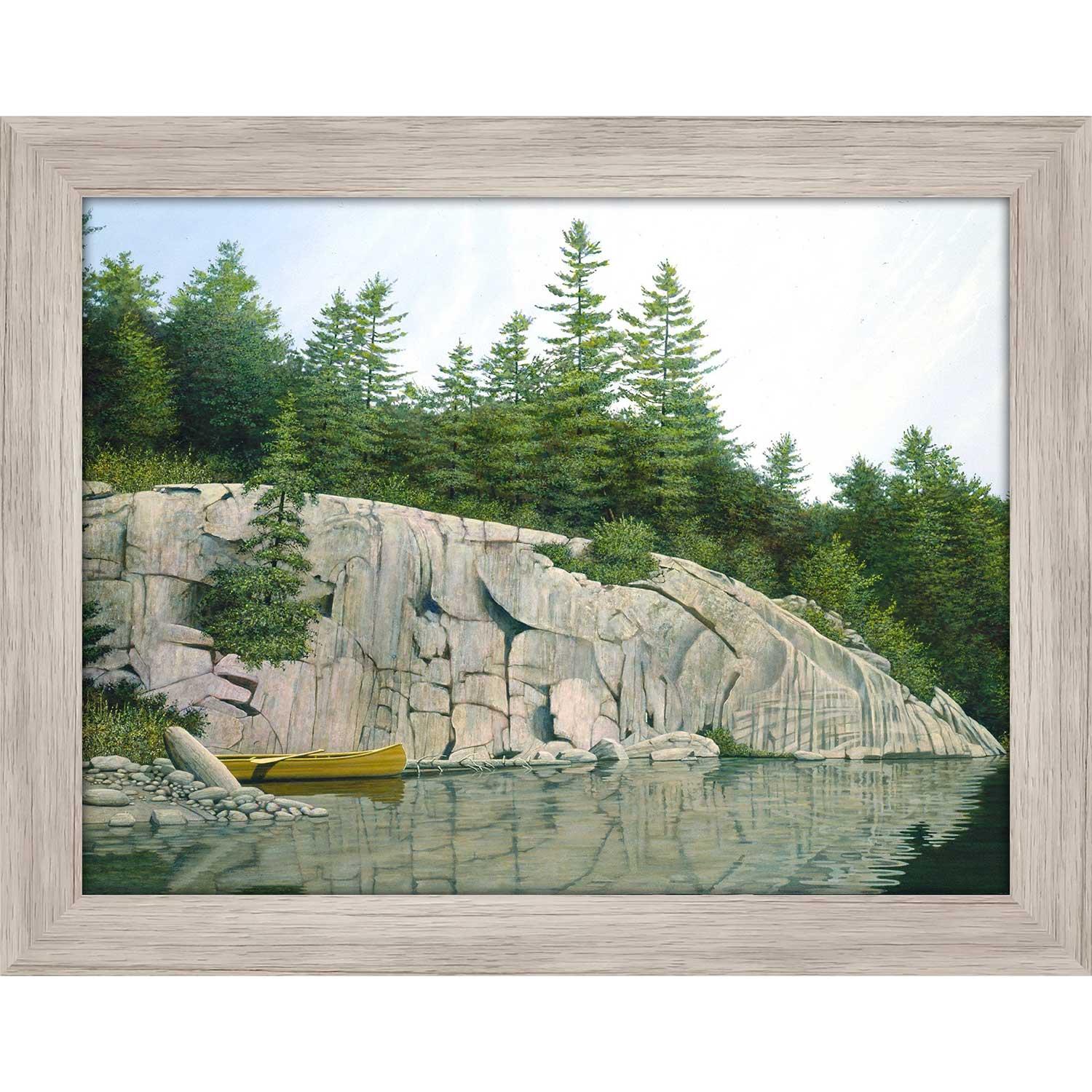 18" x 24" Yellow Canoe By John Kaltenhauser