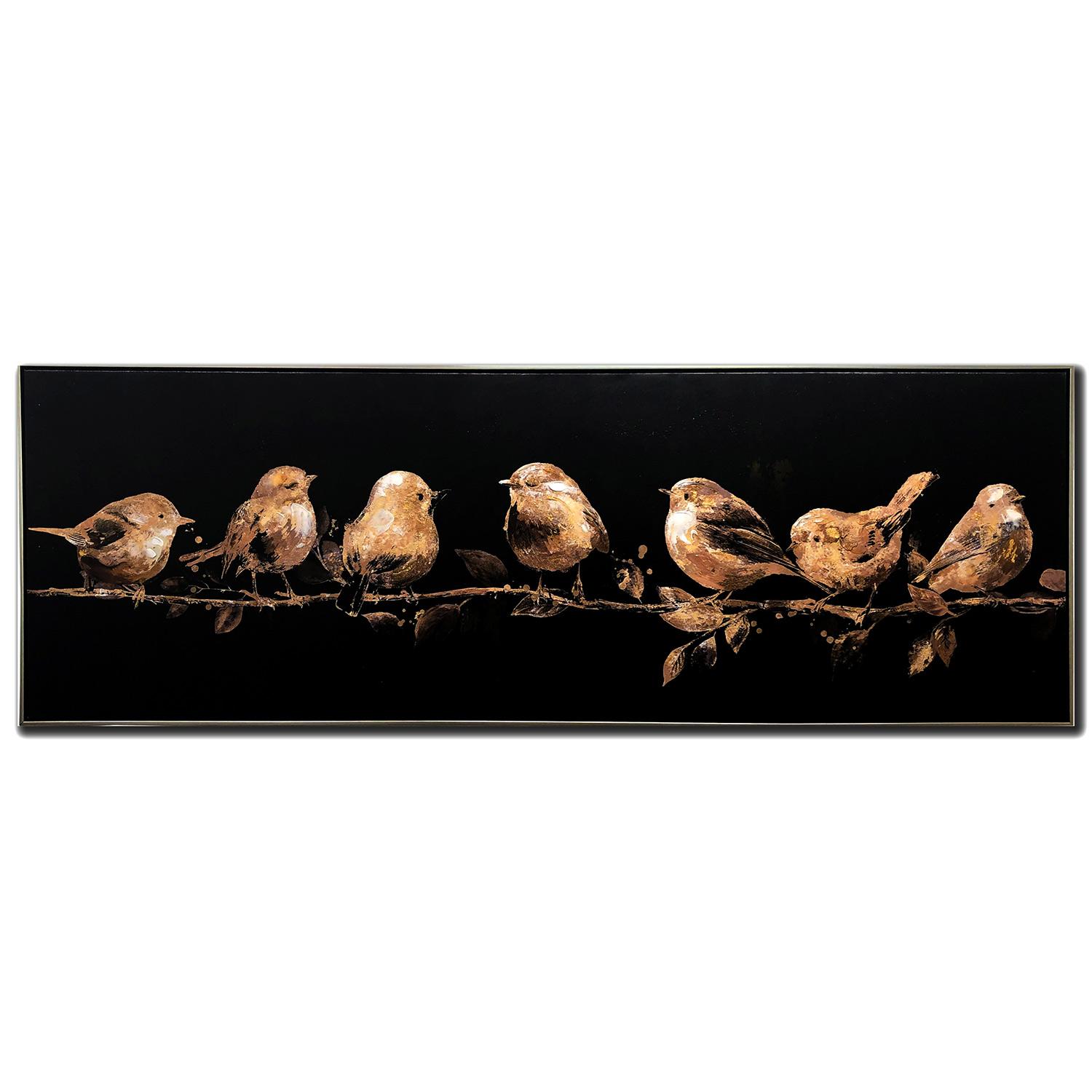 60" x 20" Golden Birds