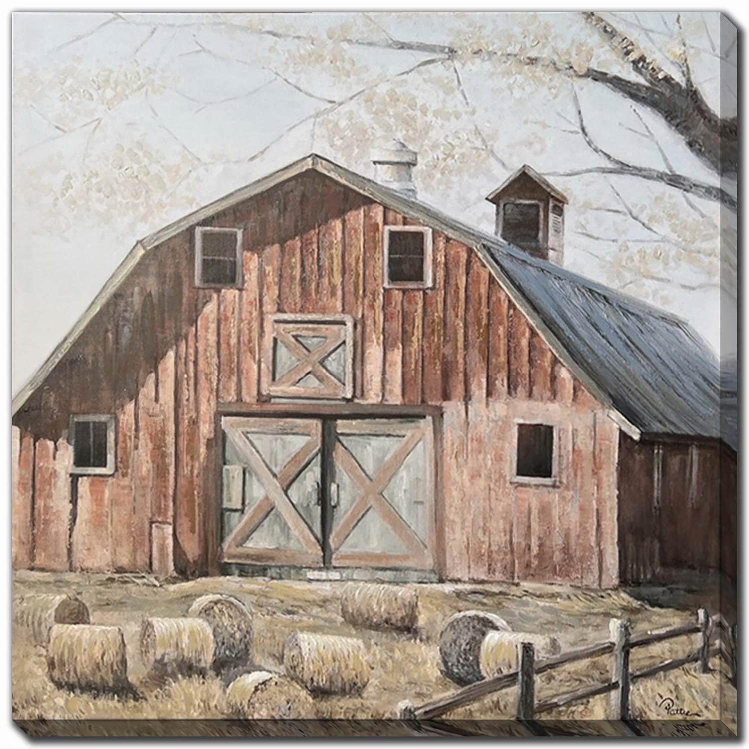 « Red Barn » 36 x 36 po