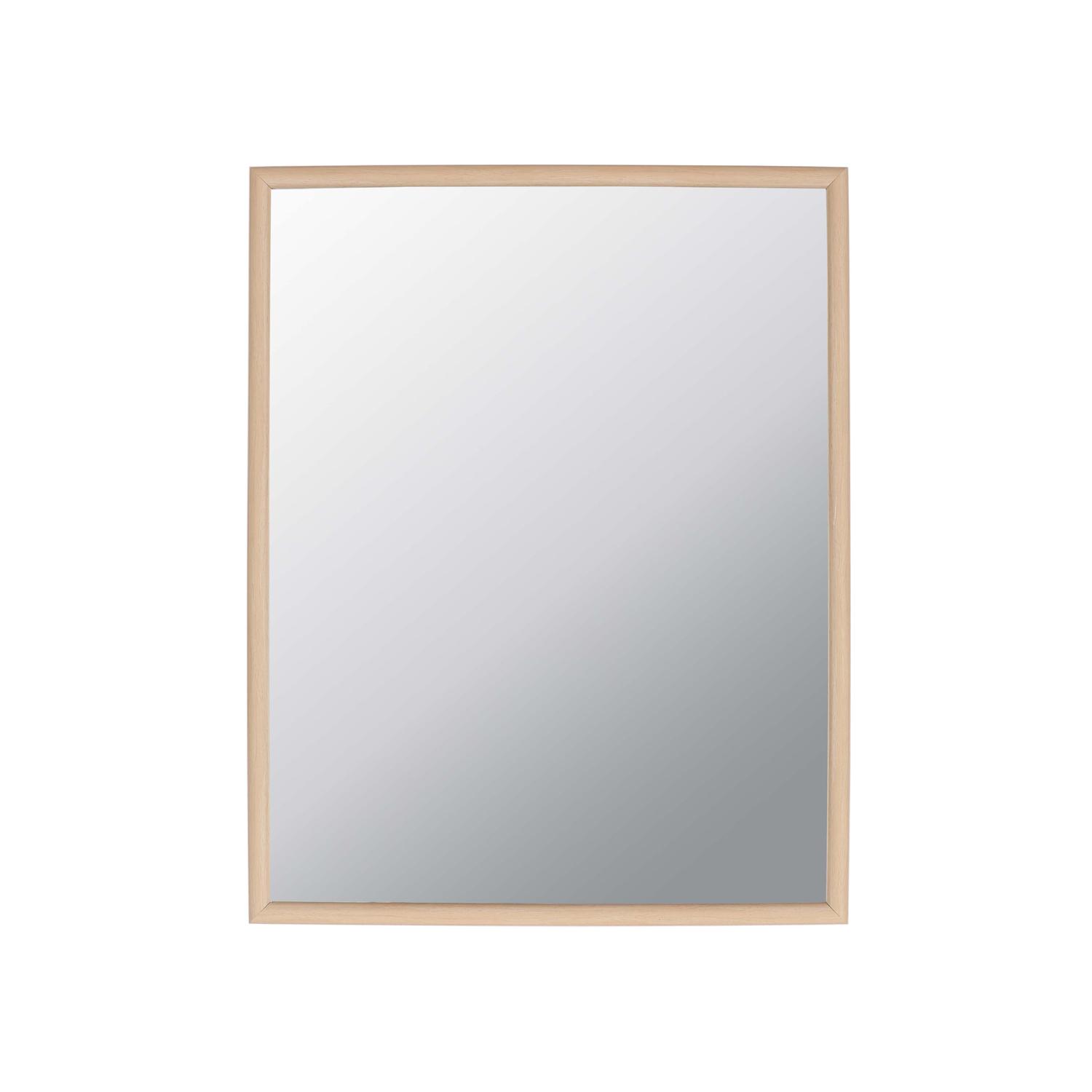 Miroir uni 19,5 x 24,5 po, cadre naturel