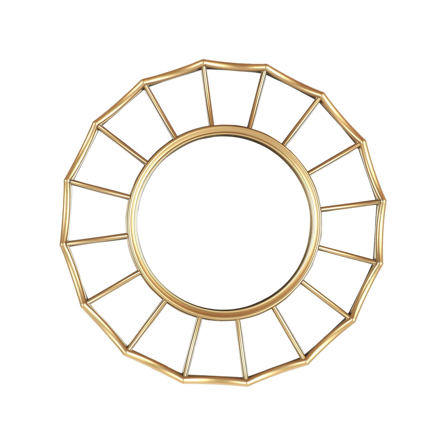 Miroir à segments circulaires 21 po, doré