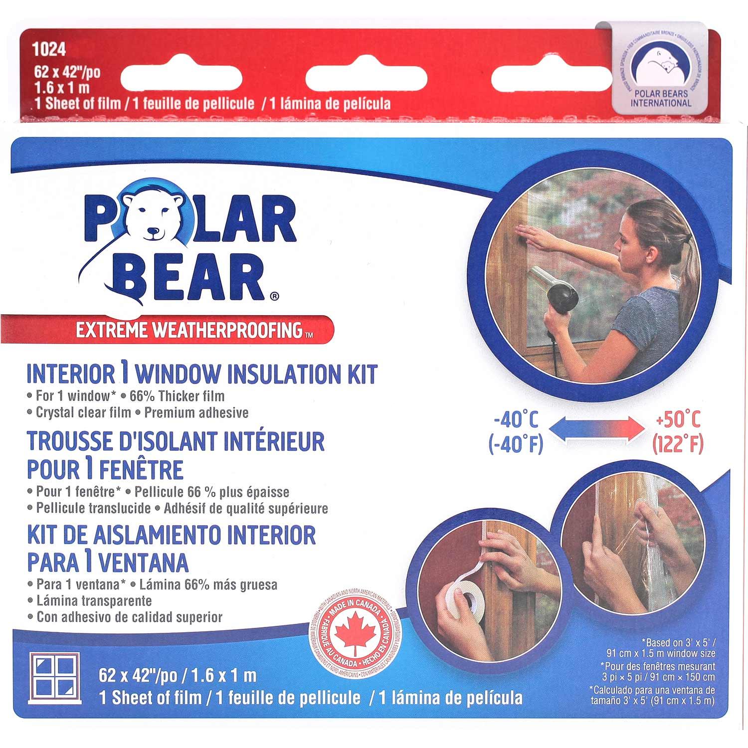 Trousse de pellicule isolante extrême pour 1 fenêtre, 42 po