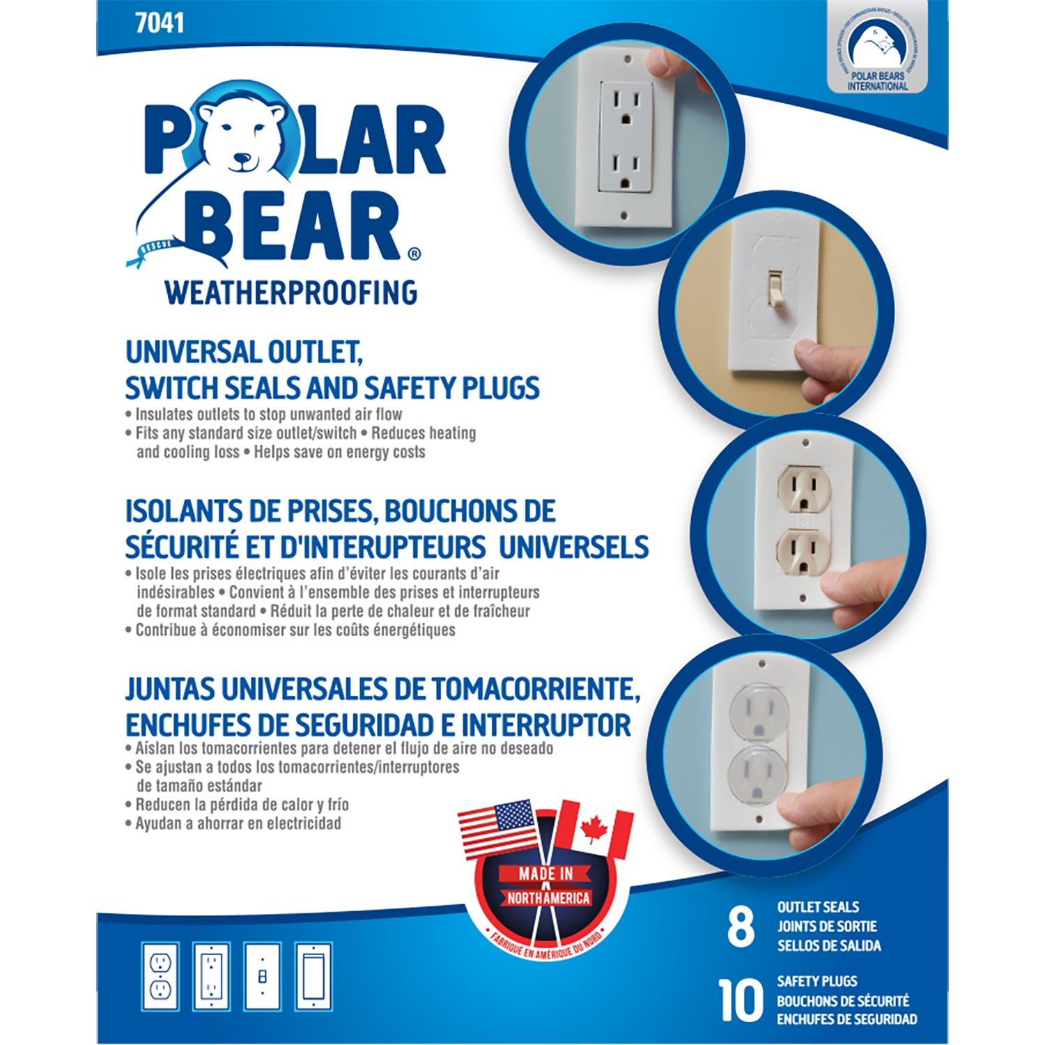 Trousse de 8 isolants de prises universelles et 10 bouchons