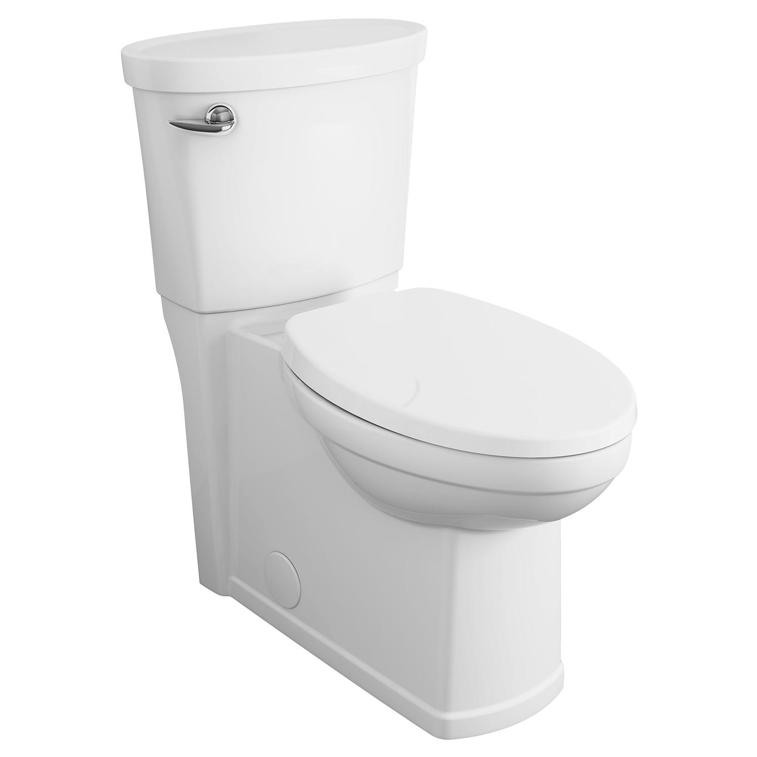 Toilette allongée Décor, à hauteur idéale, blanc