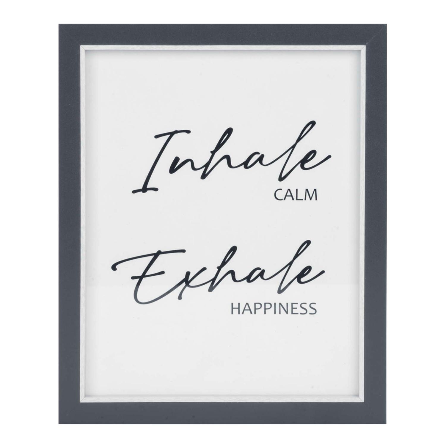 8" x 10" Calm And Happiness Dark Grey Frame