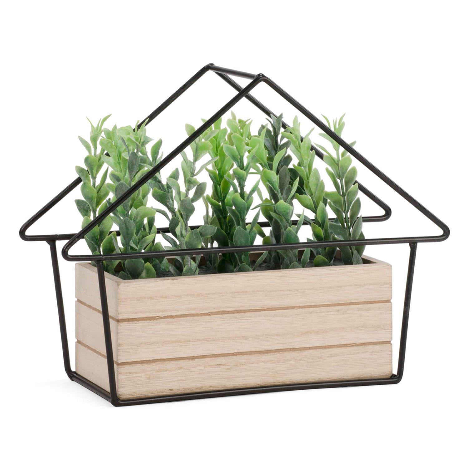 Home And Love Plant Wall Plaque