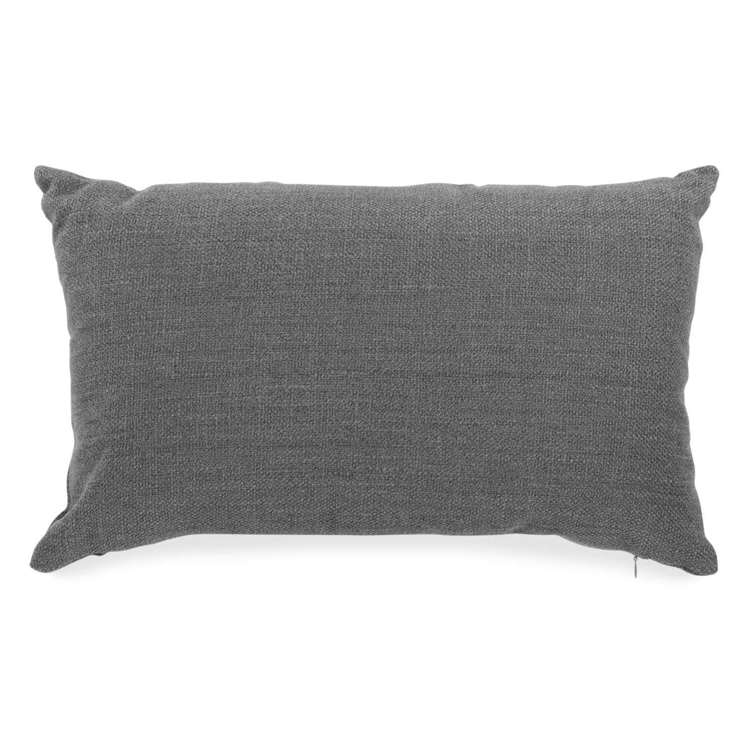 Coussin gris, 12 po x 20 po