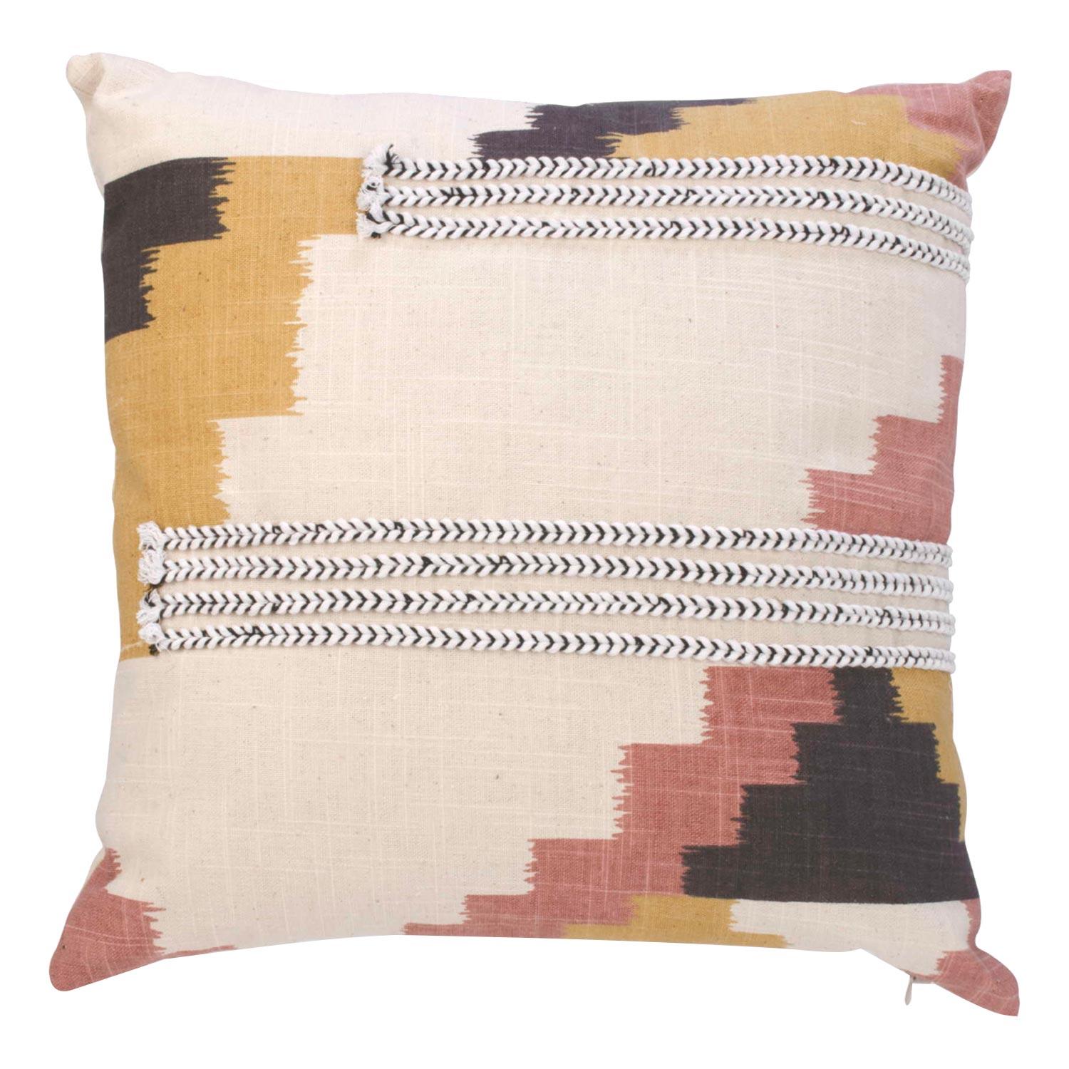 Coussin multiple avec lignes tressées, 17 po x 17 po
