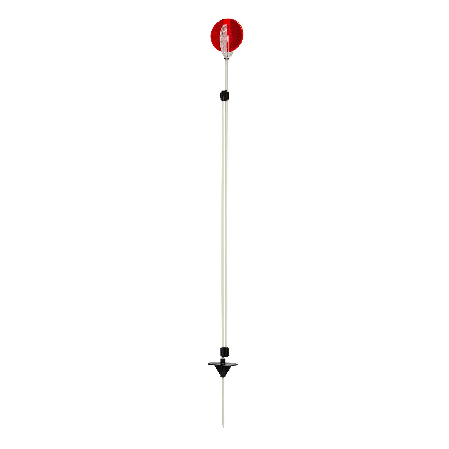 2-In-1 Telescopic 46" To 72" Driveway Marker-Red And Clear