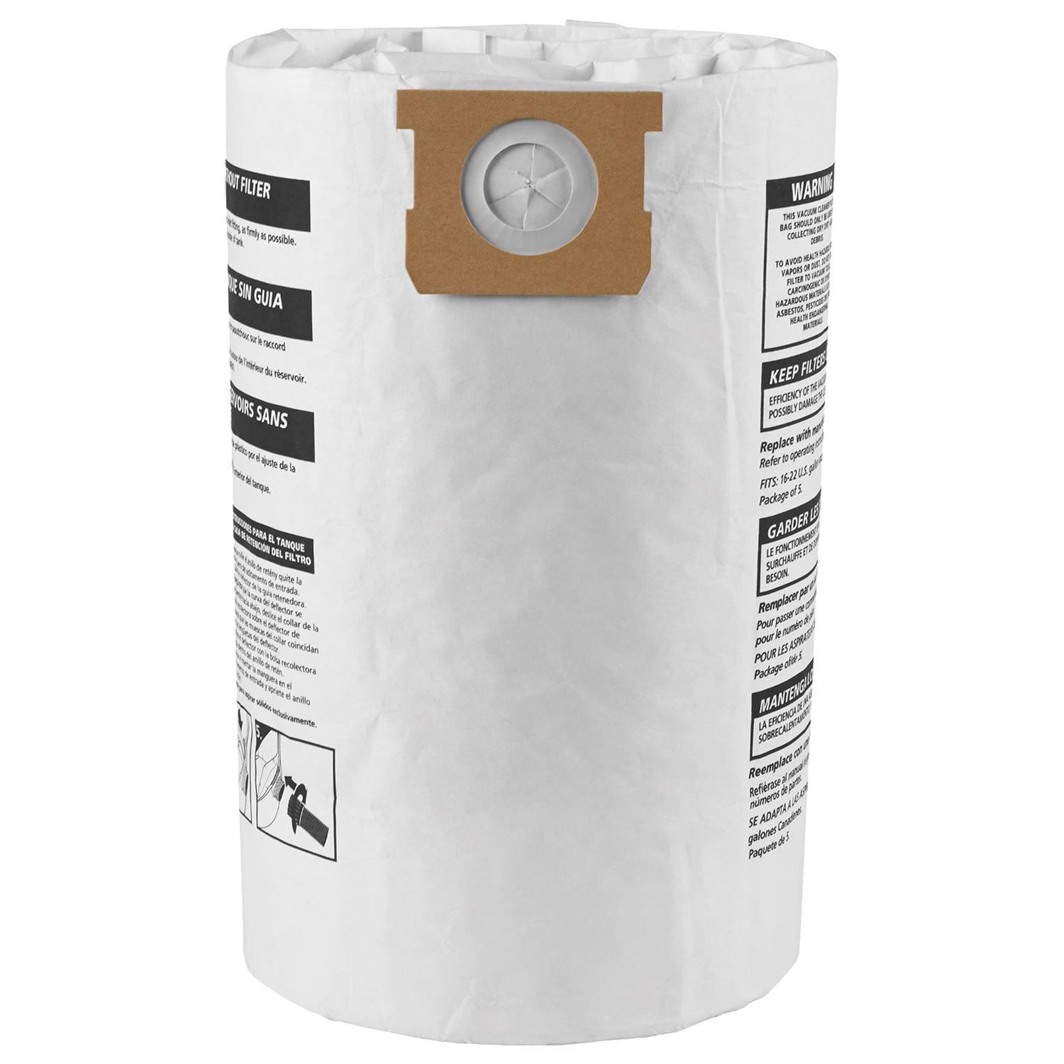 Sac filtre jetable Shop-Vac, 15 à 22 gal