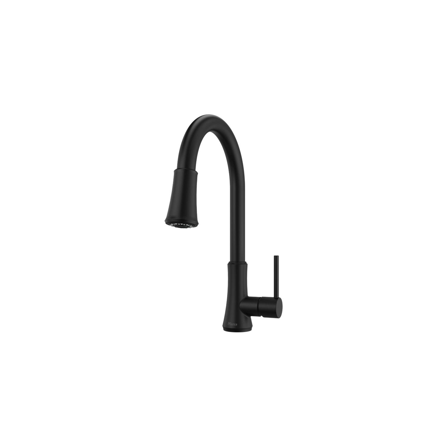Robinet de cuisine Classic à bec rétractable, fini noir mat