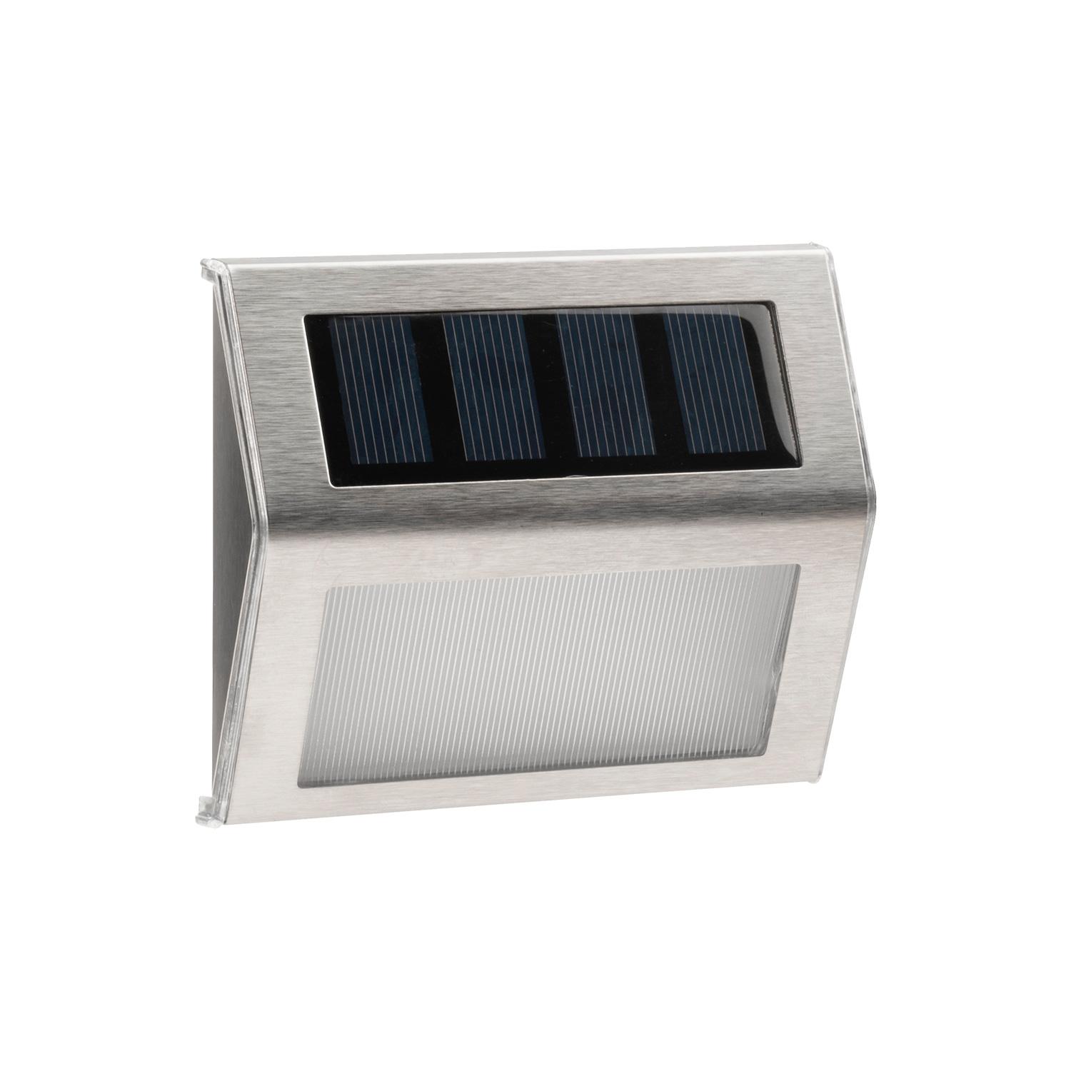 Applique murale solaire à angle en acier inoxydable, paquet