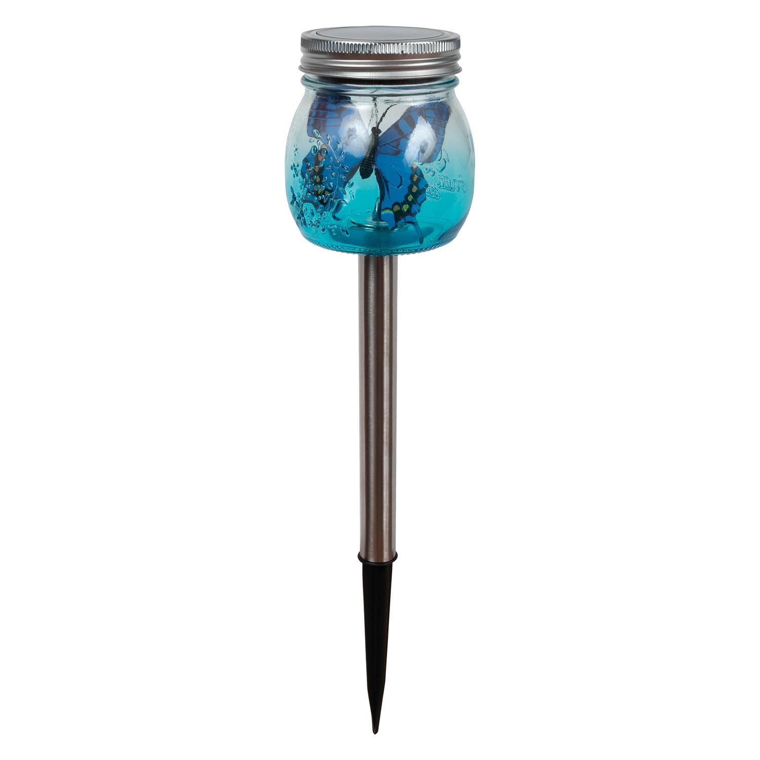 Luminaire solaire ombré sur piquet en forme de pot Mason