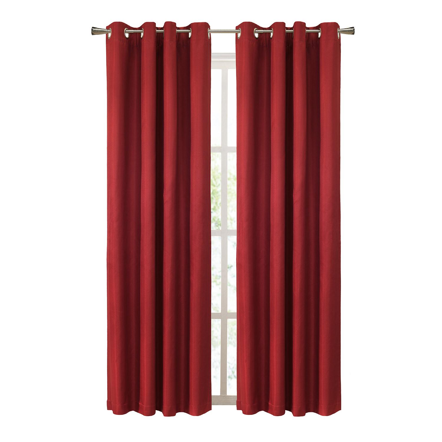 Rideau occultant à œillet Adora, rouge, 52 po x 84 po
