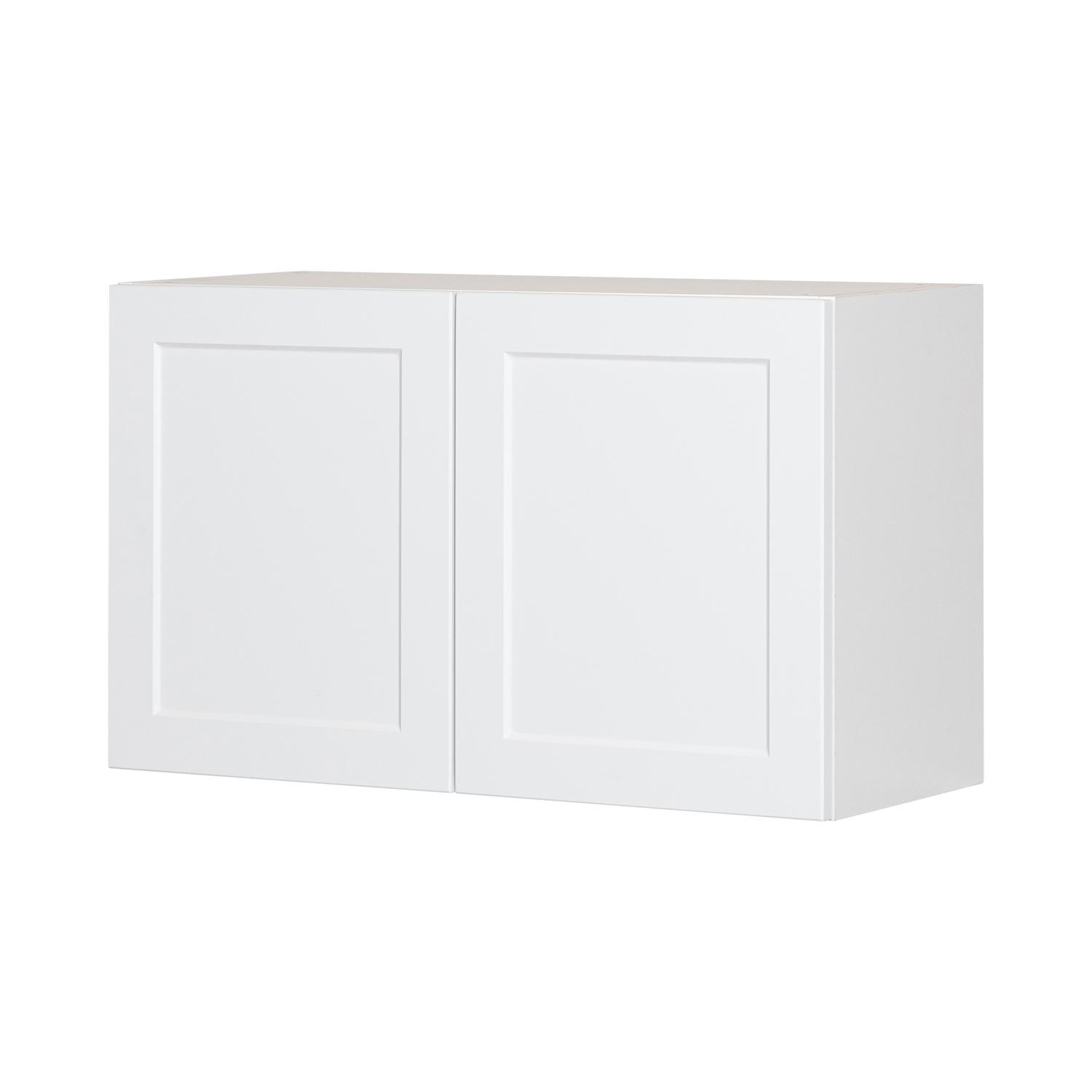 30" x 18" White Thermafoil Shaker Wall Oven Cabinet