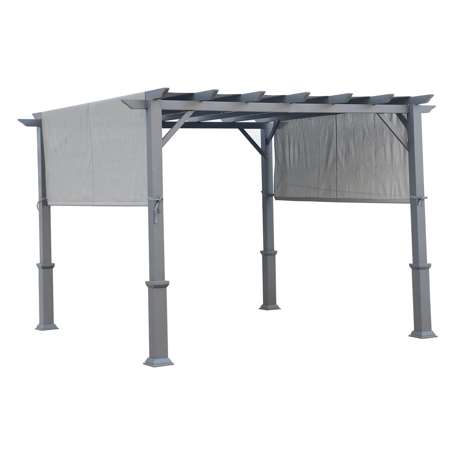 Pergola avec pare-soleil réglable – 11 x 11 pi