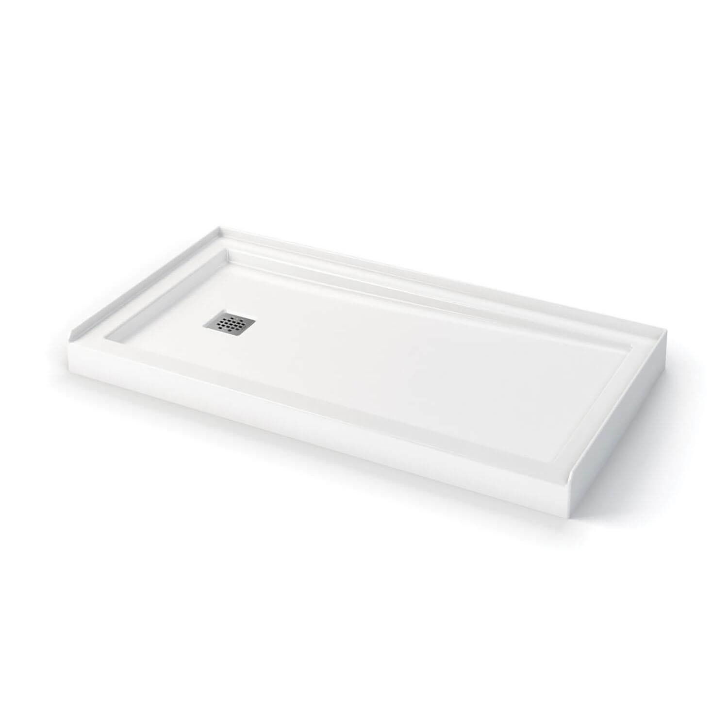 Zone 60" x 32" Square Shower Base Acrylic-White