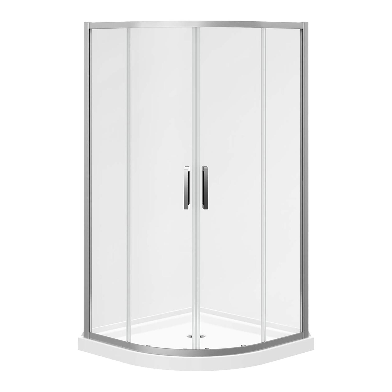 Kassia 38” x 38” Shower Kit With Clear Glass Matte Black