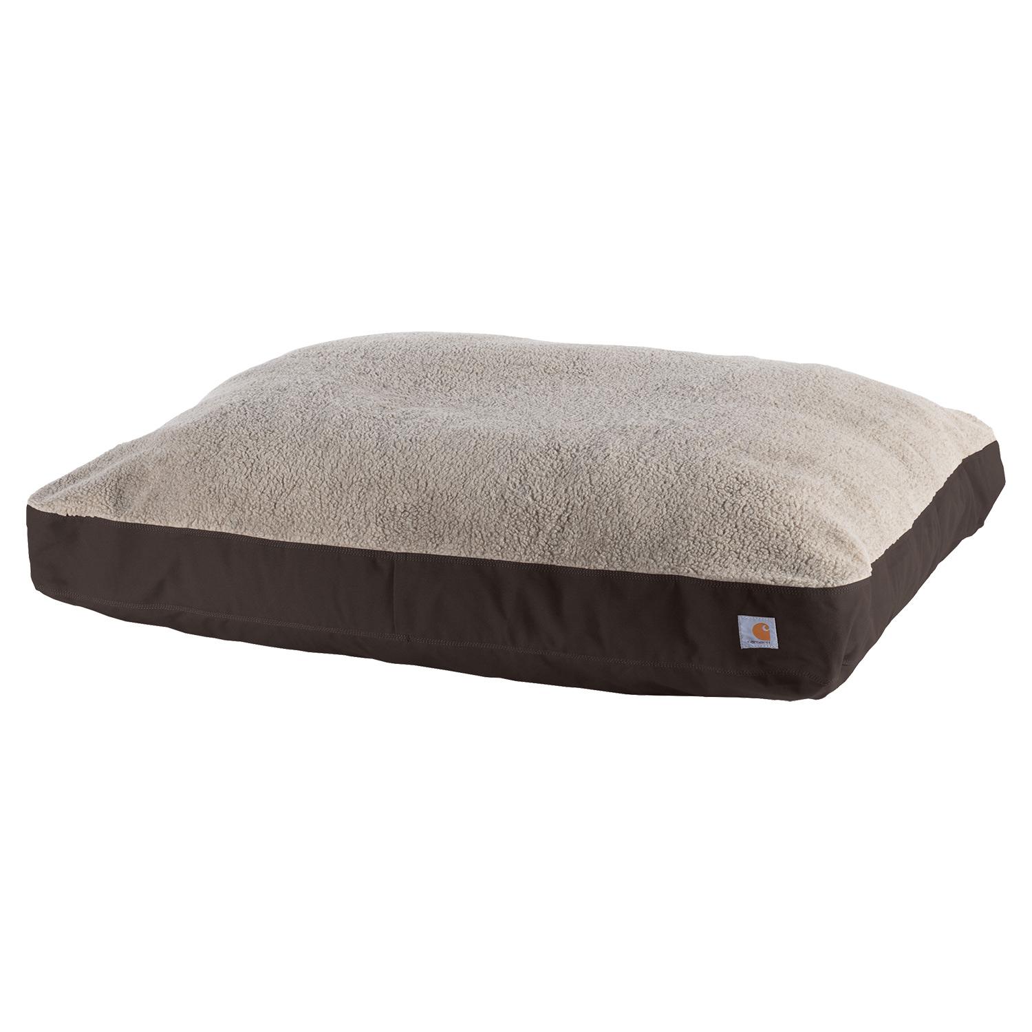 Lit de chien surélevé ferme en Sherpa Carhartt brun foncé su