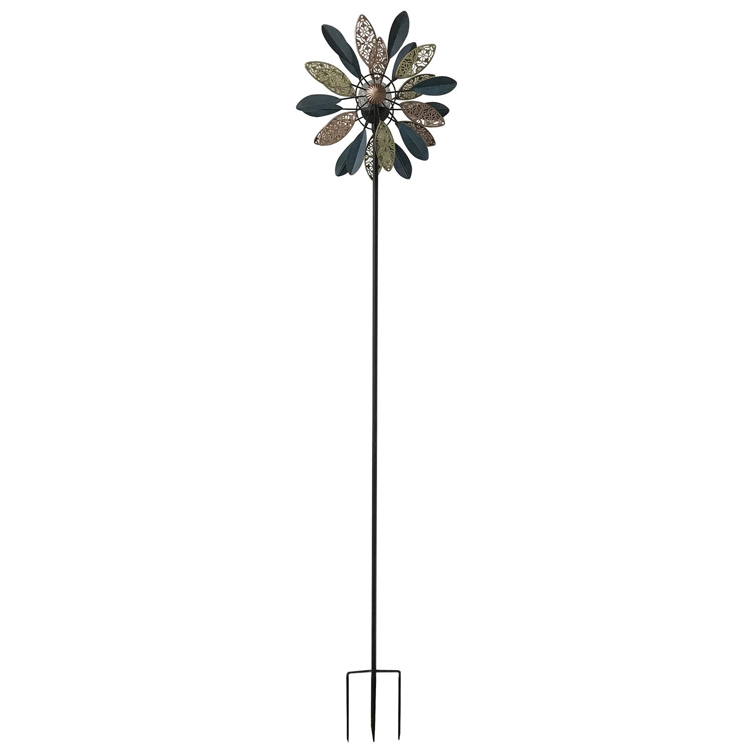 Girouette de jardin illuminée 6 pi marguerite