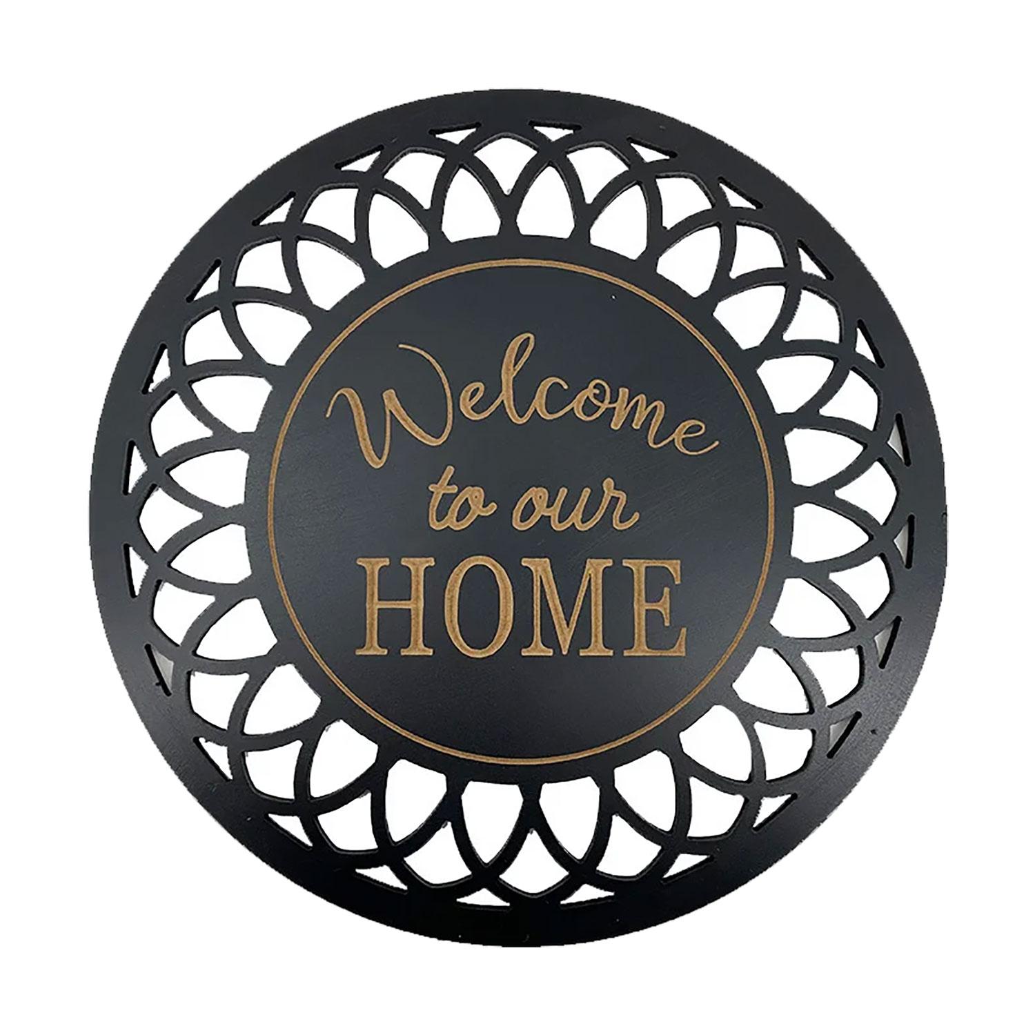 Plaque de bienvenue ronde