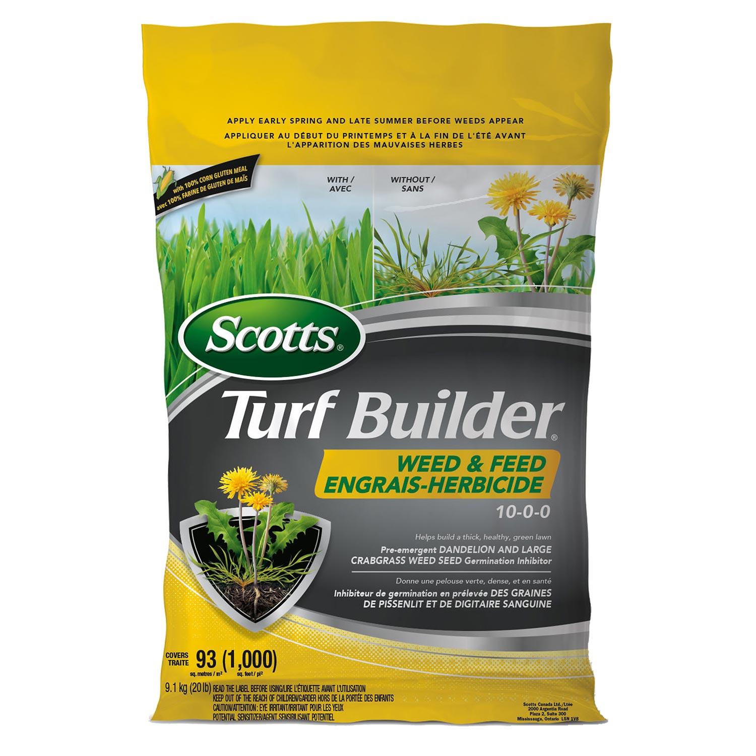 Scotts Turf Builder Désherbant et Engrais 10-0-0