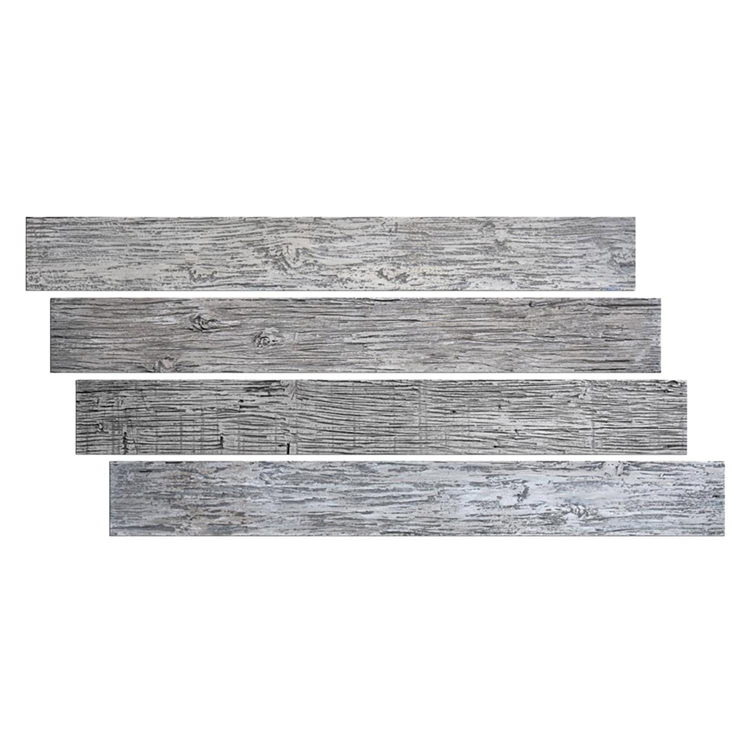 Panneau Hourwall BarnWood blanc lavé 1/2"x6"x48" 2 pi²
