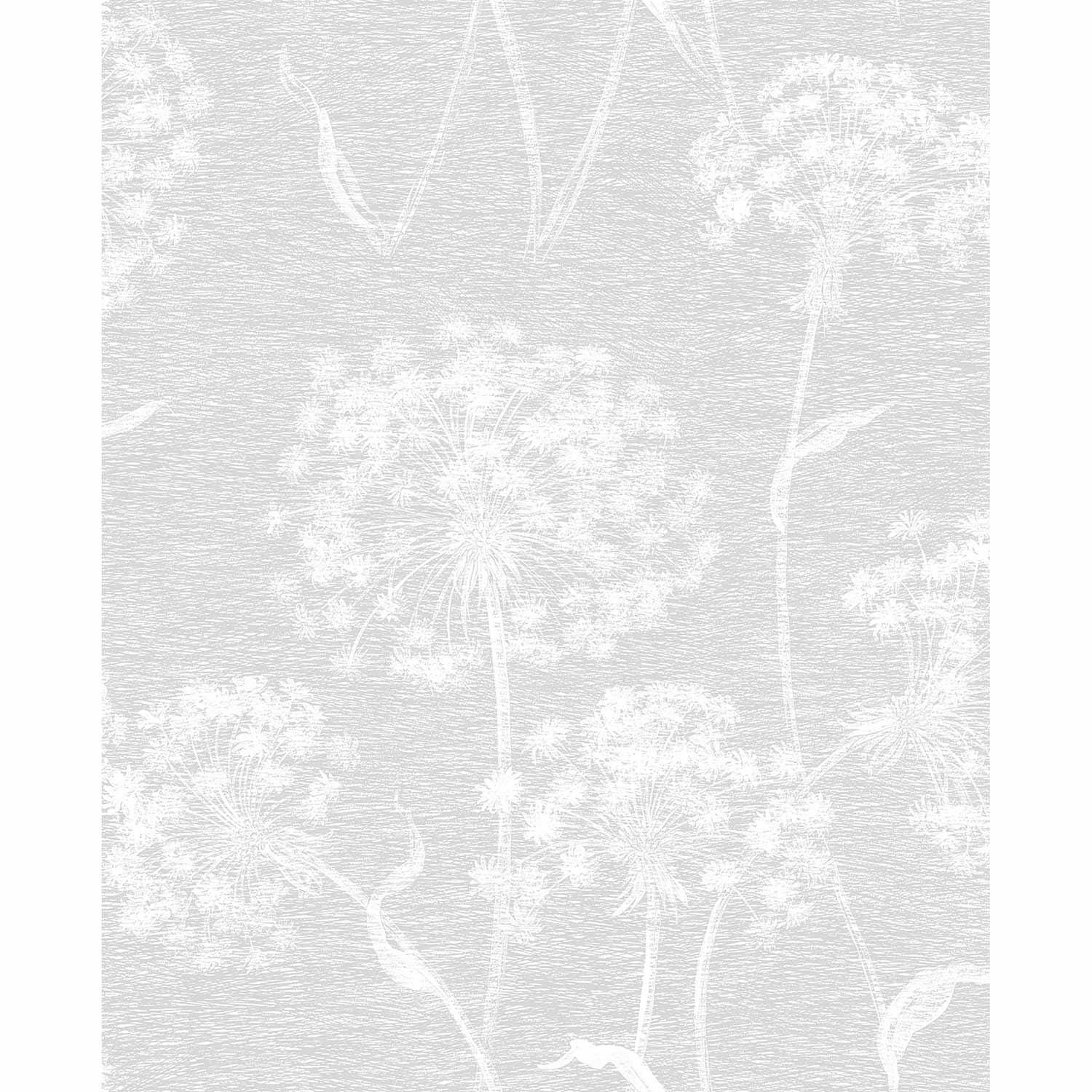 Papier peint pissenlit gris clair Carolyn