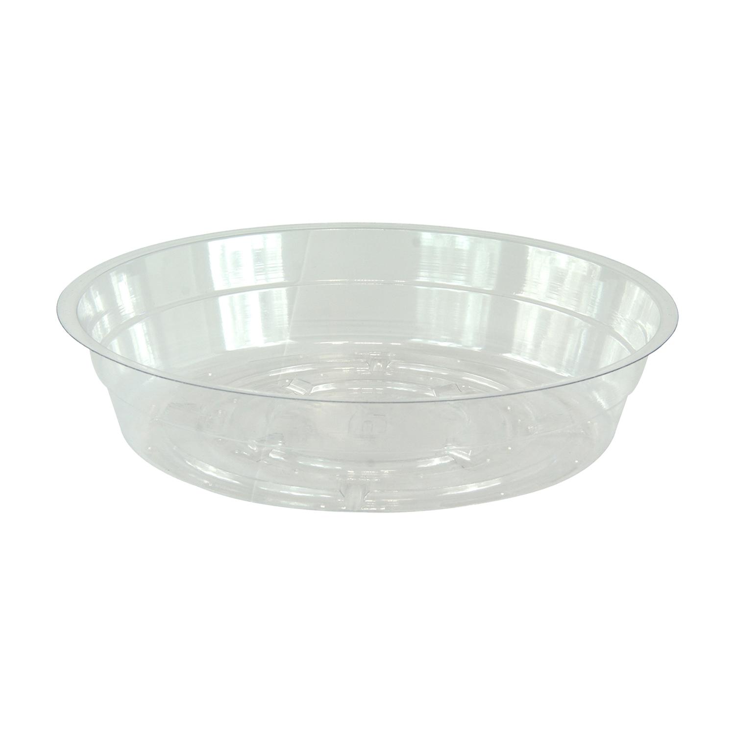 Soucoupe en plastique transparent 6 po