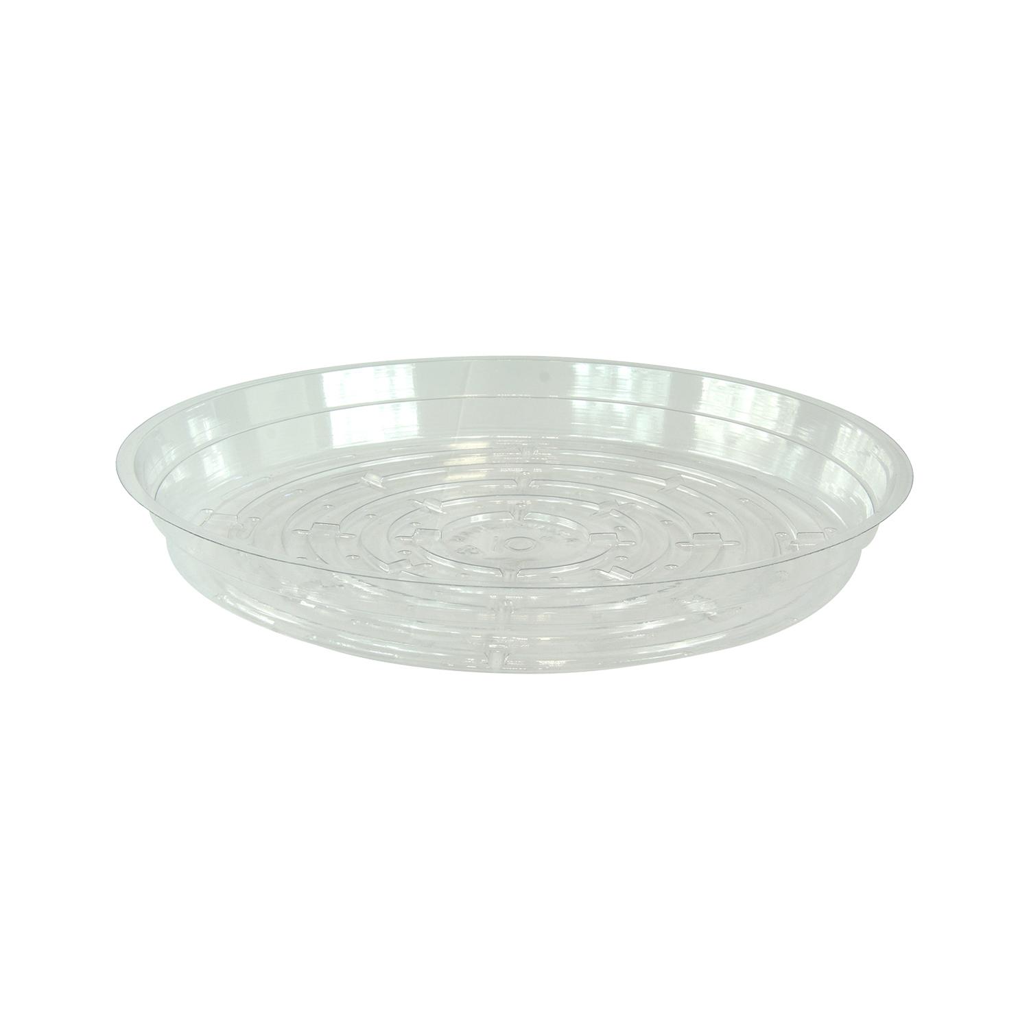 Soucoupe en plastique transparent 10 po