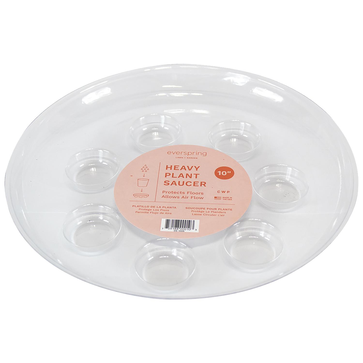 Soucoupe Transparente Robuste 10"