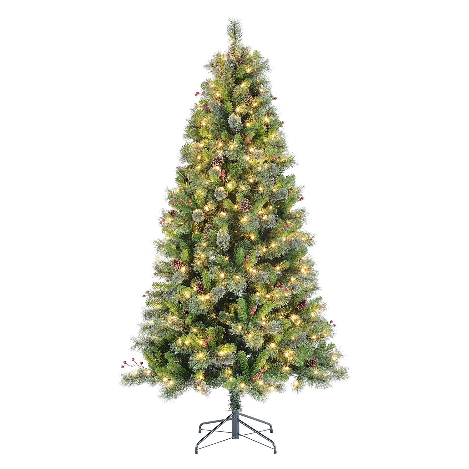 Arbre de Pin LED Sierra Deco 400 Lumières Blanc Chaud 7’