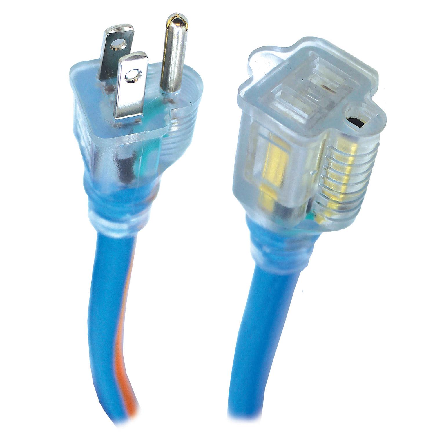 Blue/Orange Outdoor Extension Cord Strip 12/3 30.48M