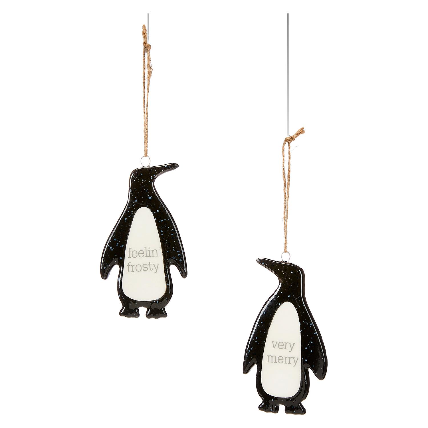 Penguins Black and White Ornament - Assorted